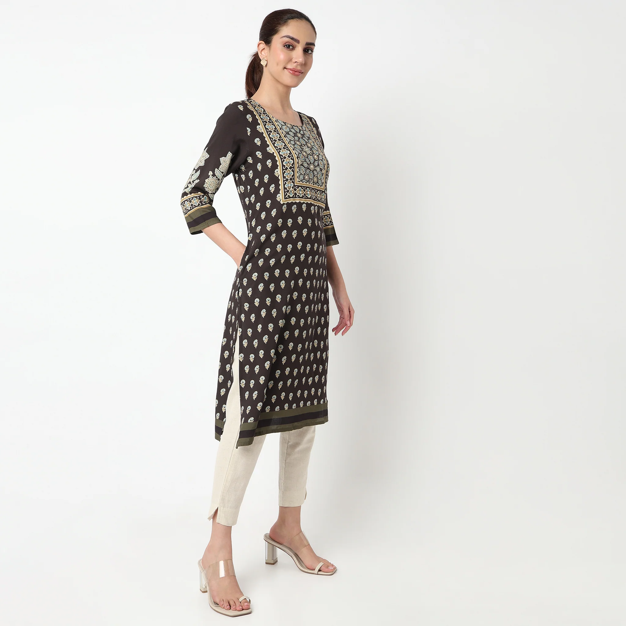 Printed Straight Kurta - Image 5