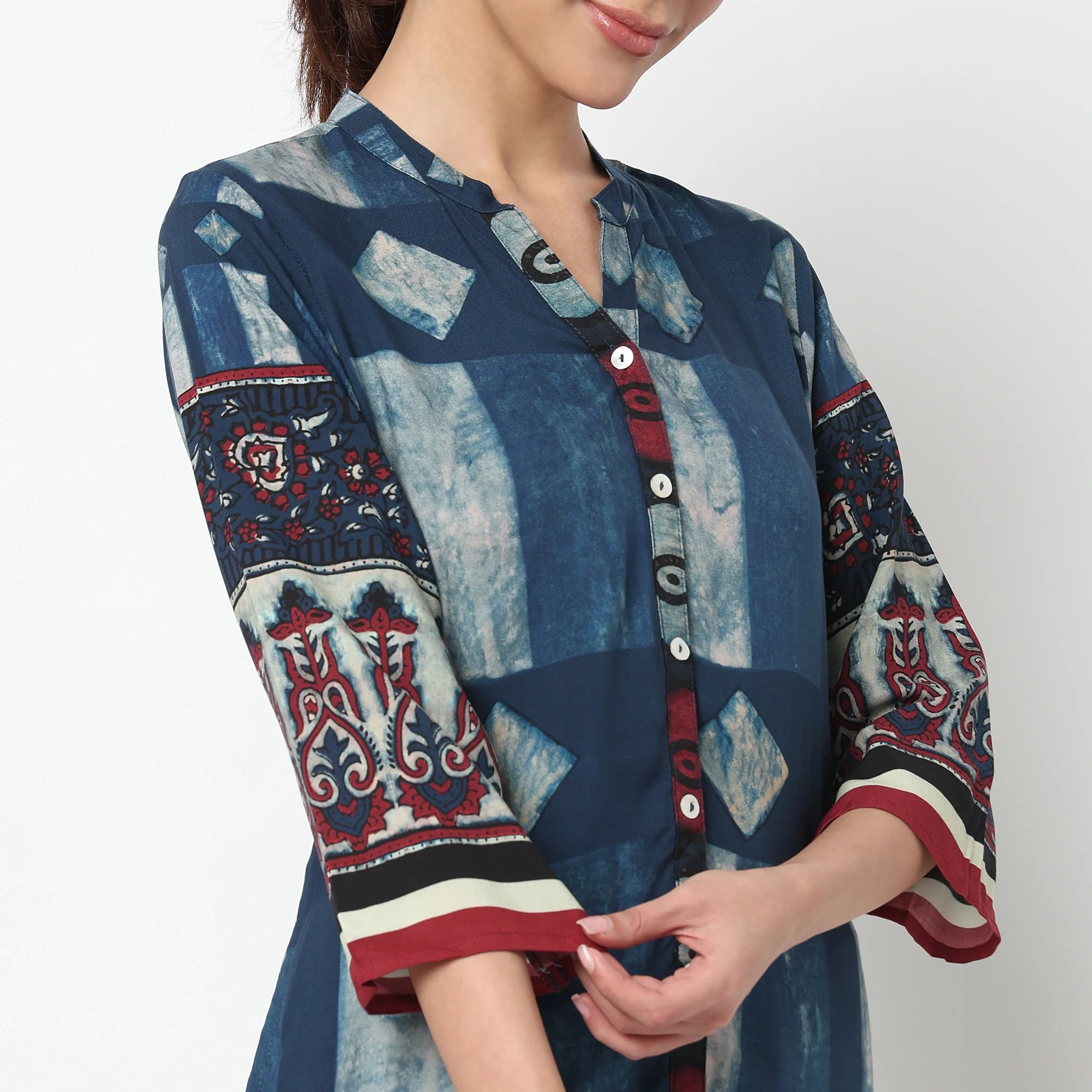 Printed Straight Kurta - Image 3