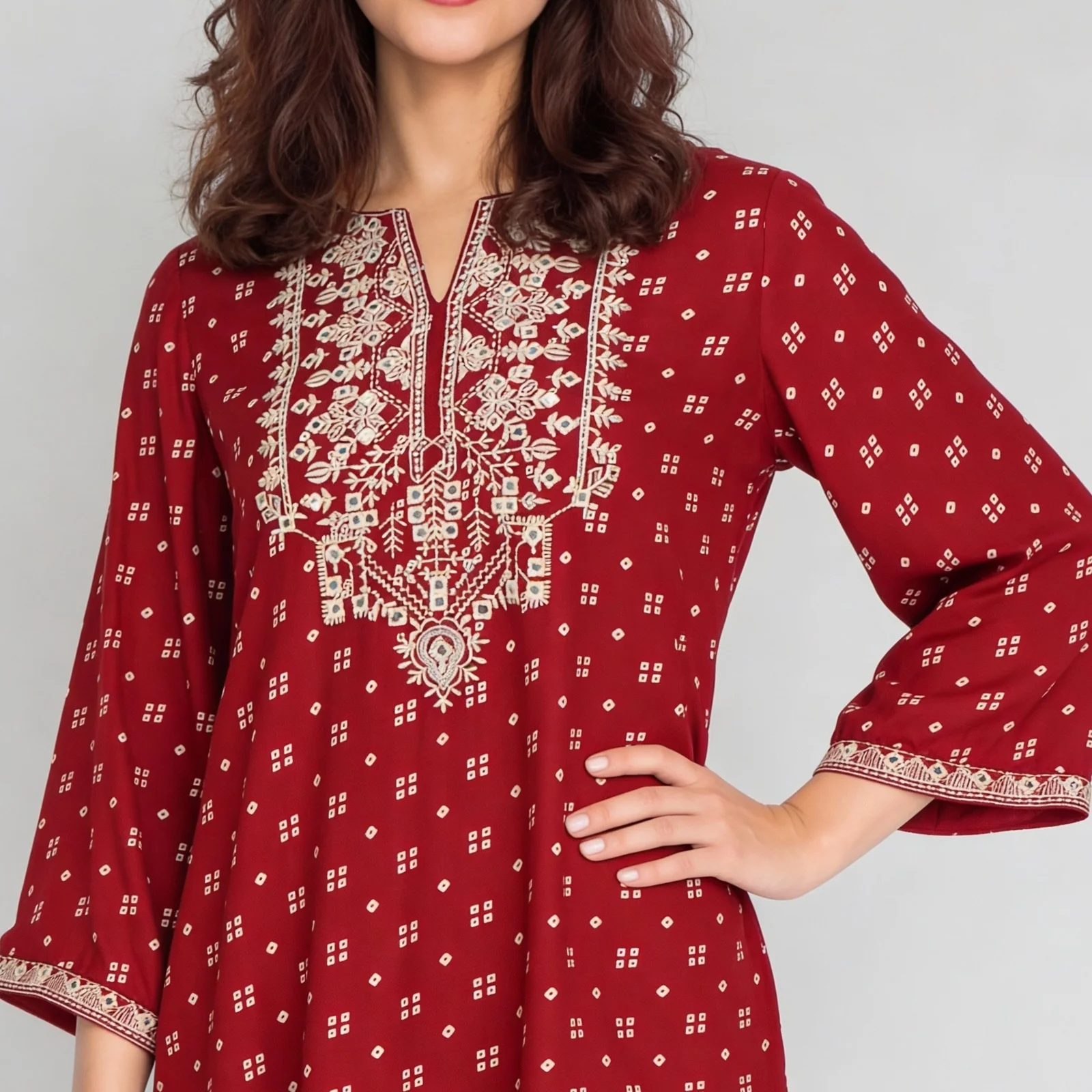Printed Straight Kurta - Image 4
