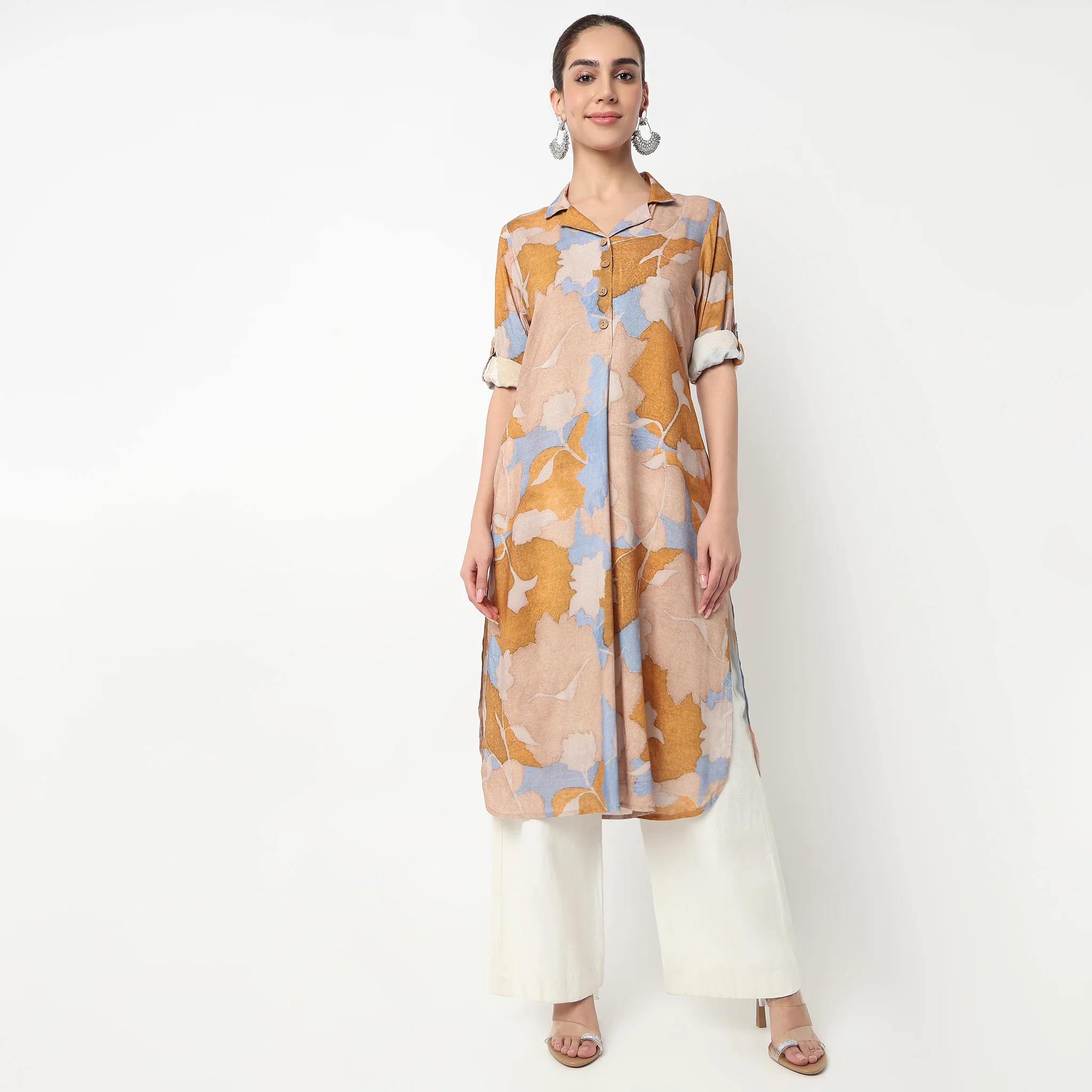 Printed Straight Kurta - Image 2