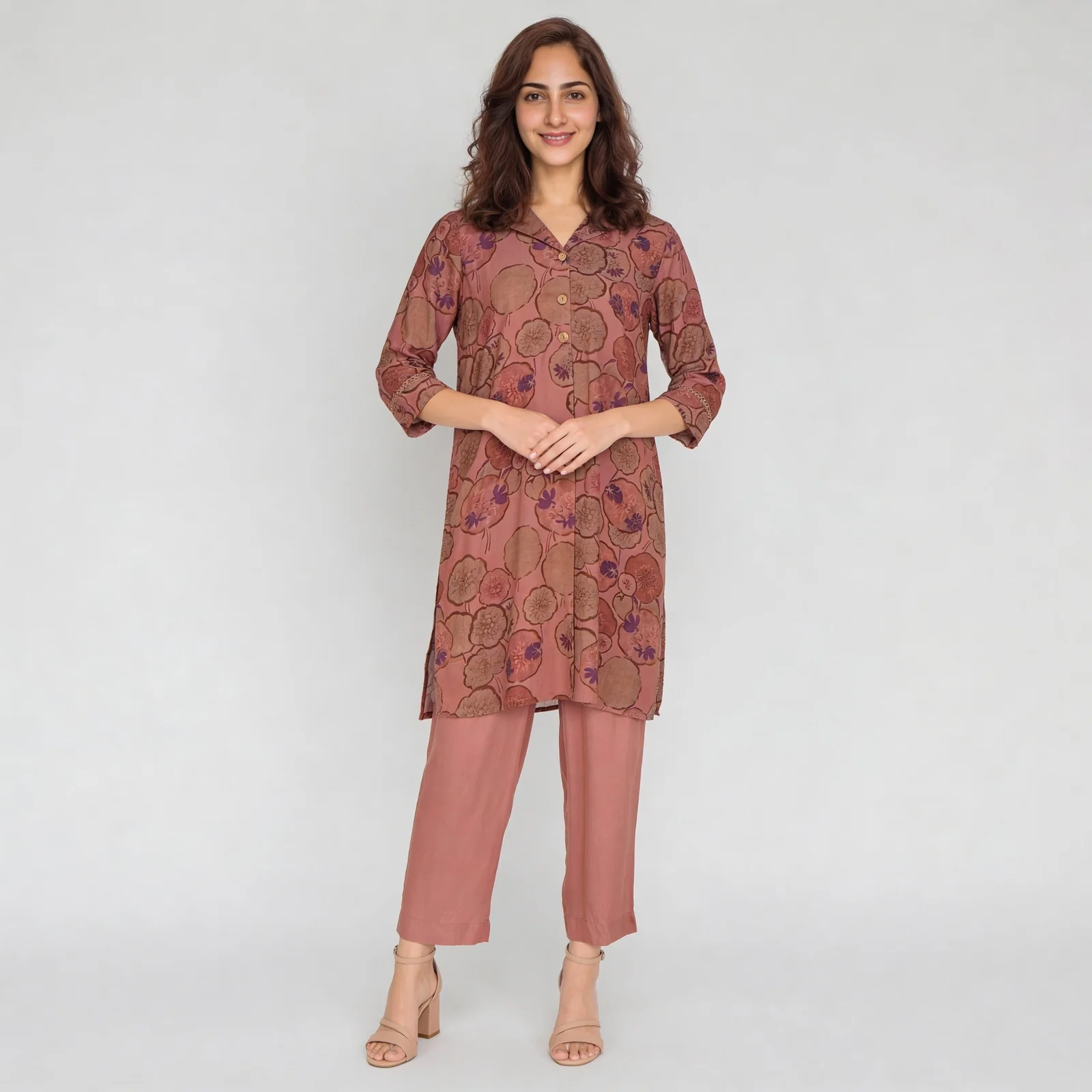 Printed Straight Kurta with Pant Set - Image 2