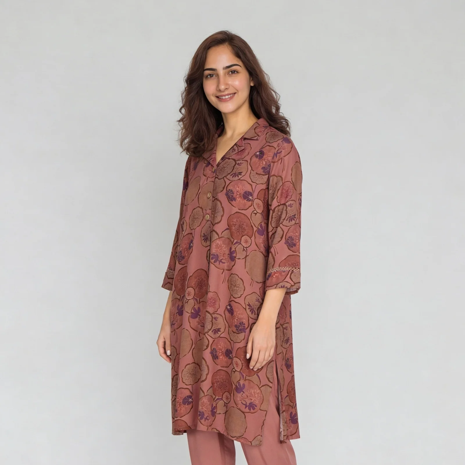 Printed Straight Kurta with Pant Set - Image 5