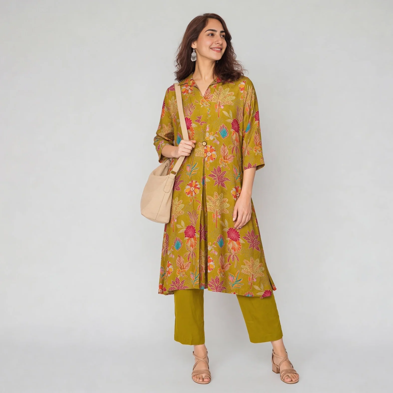 Printed Straight Kurta with Pant Set