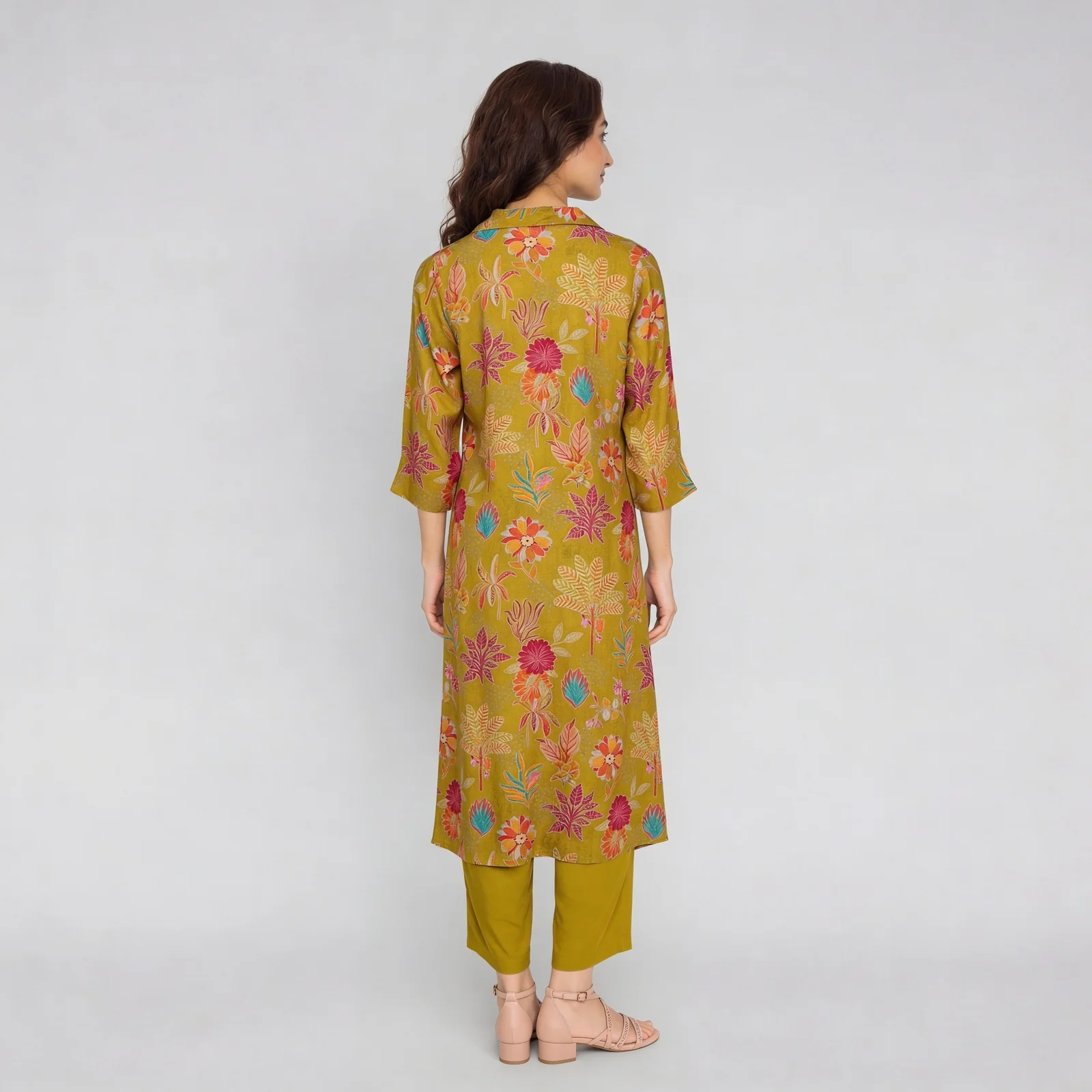 Printed Straight Kurta with Pant Set - Image 3