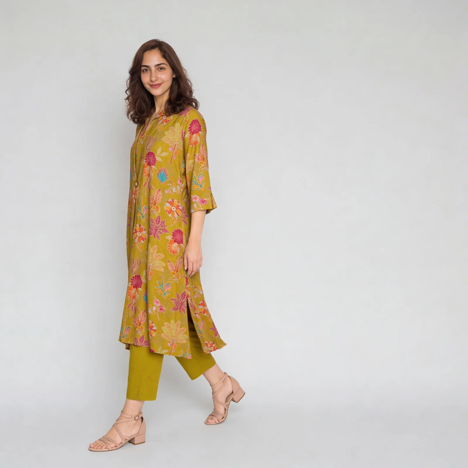 Printed Straight Kurta with Pant Set - Image 5
