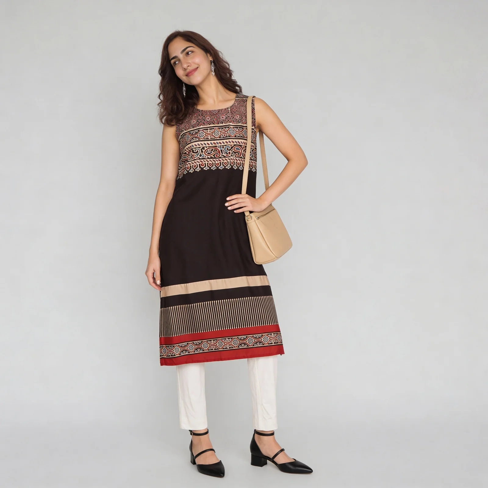Printed Straight Long Kurta