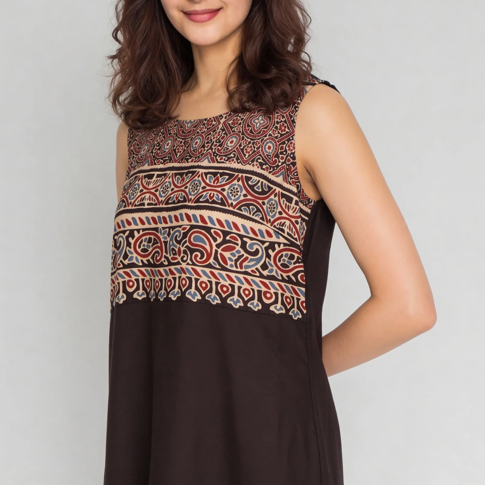 Printed Straight Long Kurta - Image 4