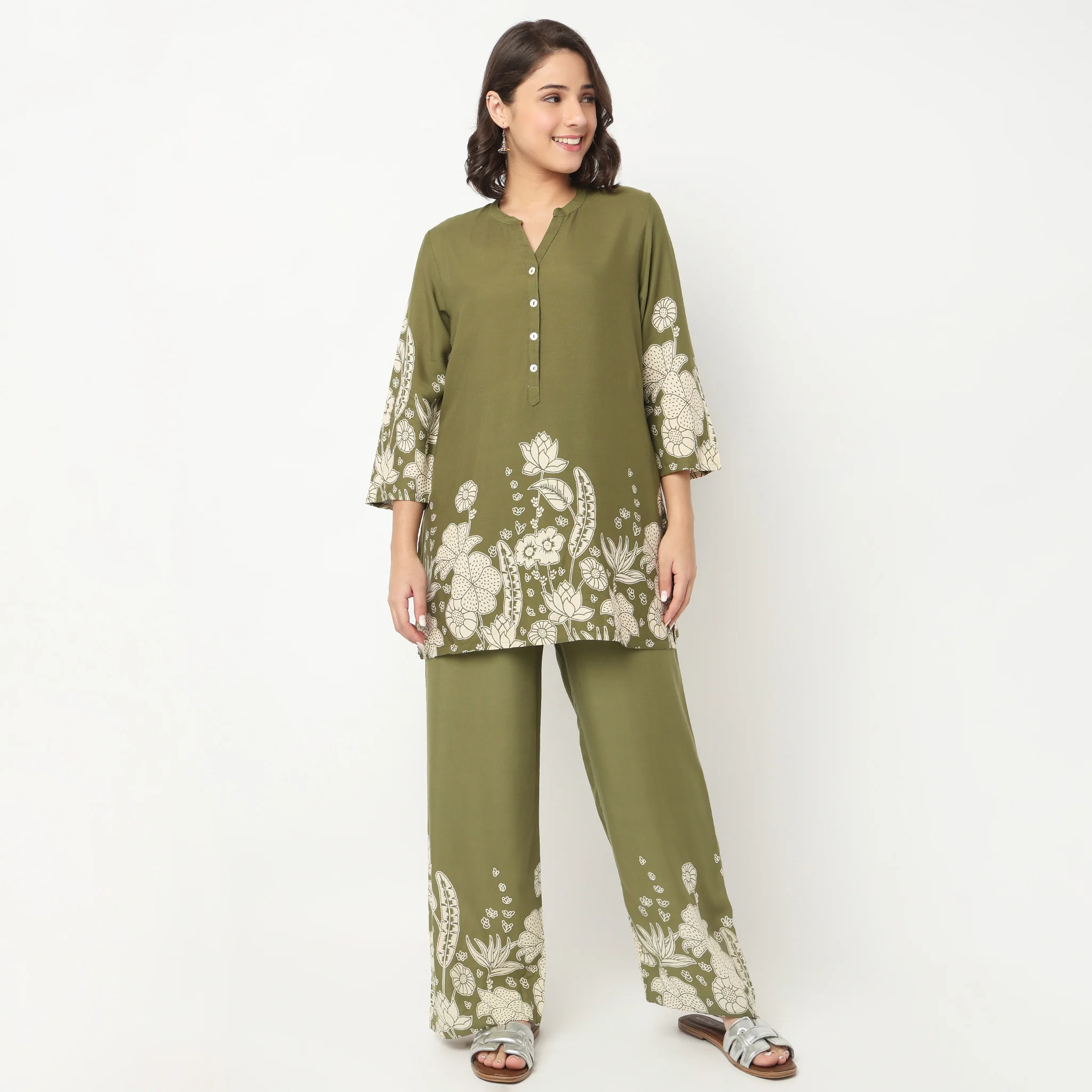 Printed Straight Palazzos