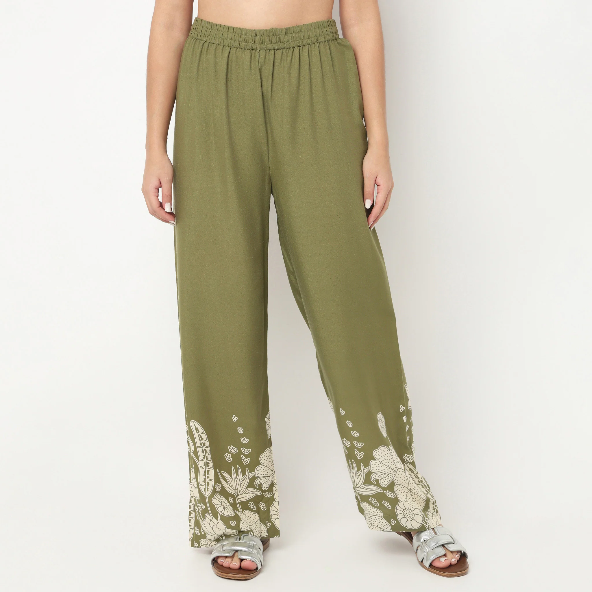 Printed Straight Palazzos - Image 2