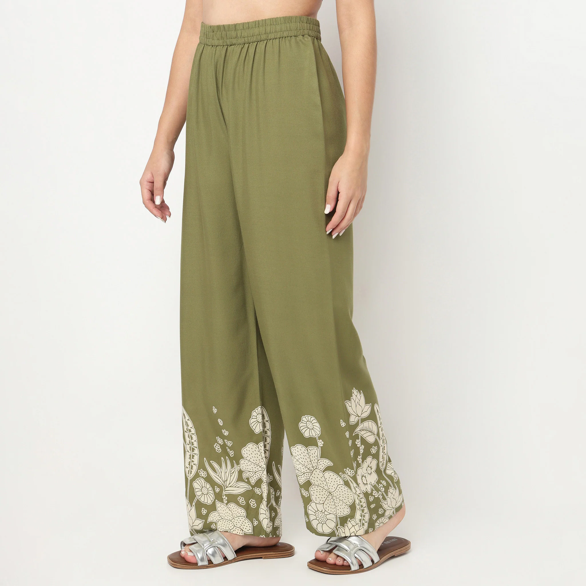 Printed Straight Palazzos - Image 5