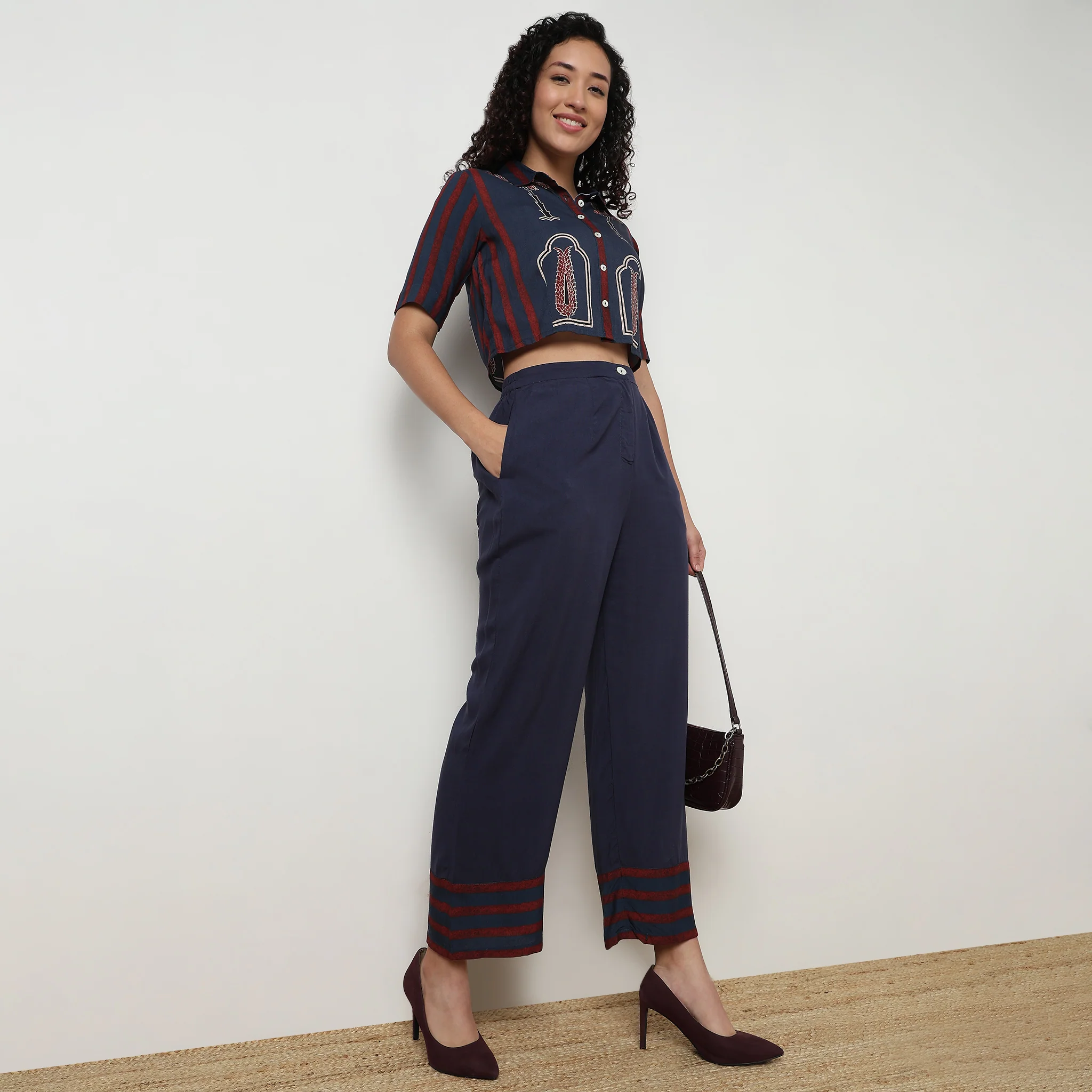 Printed Straight Pants
