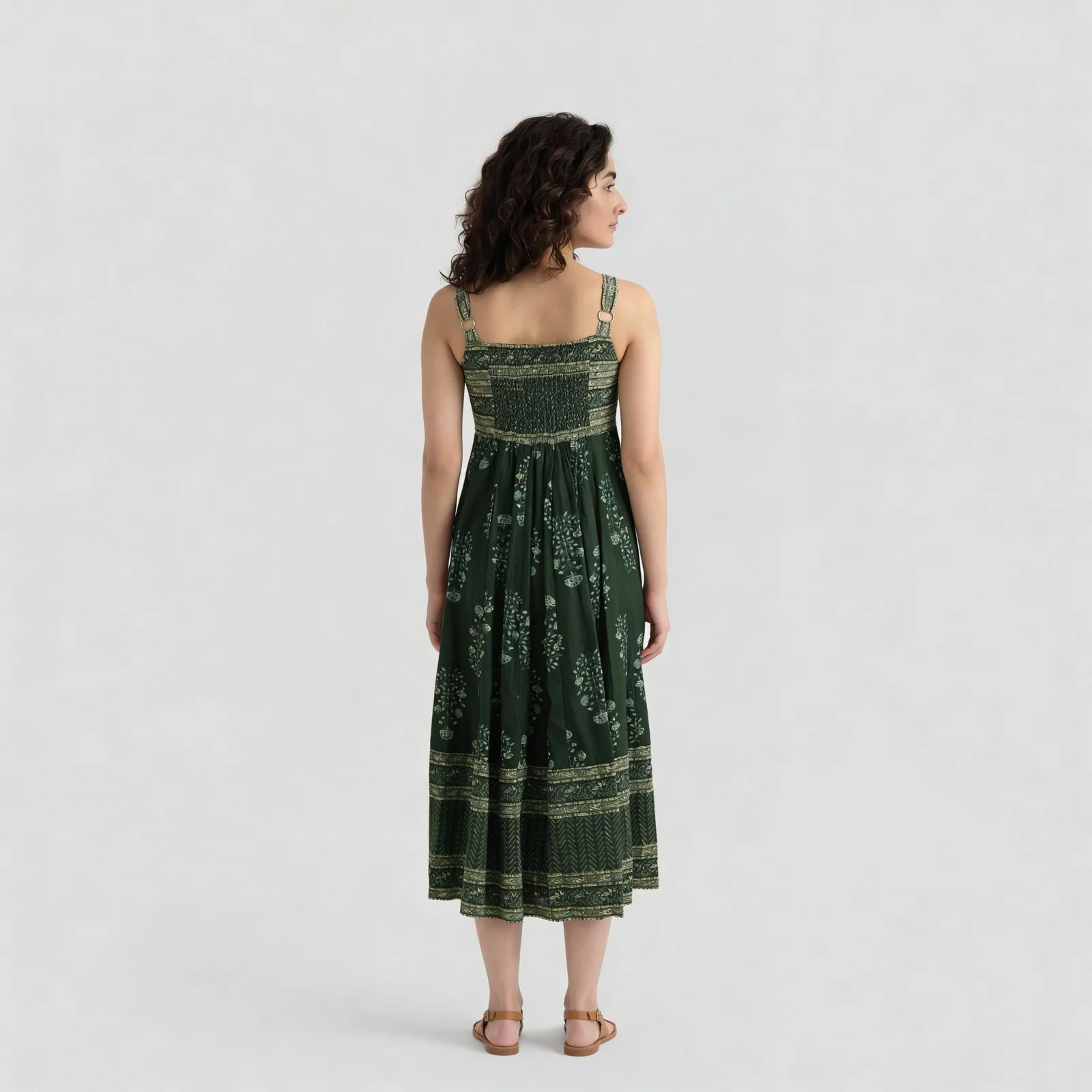 Printed Strappy Tiered Dress - Image 3