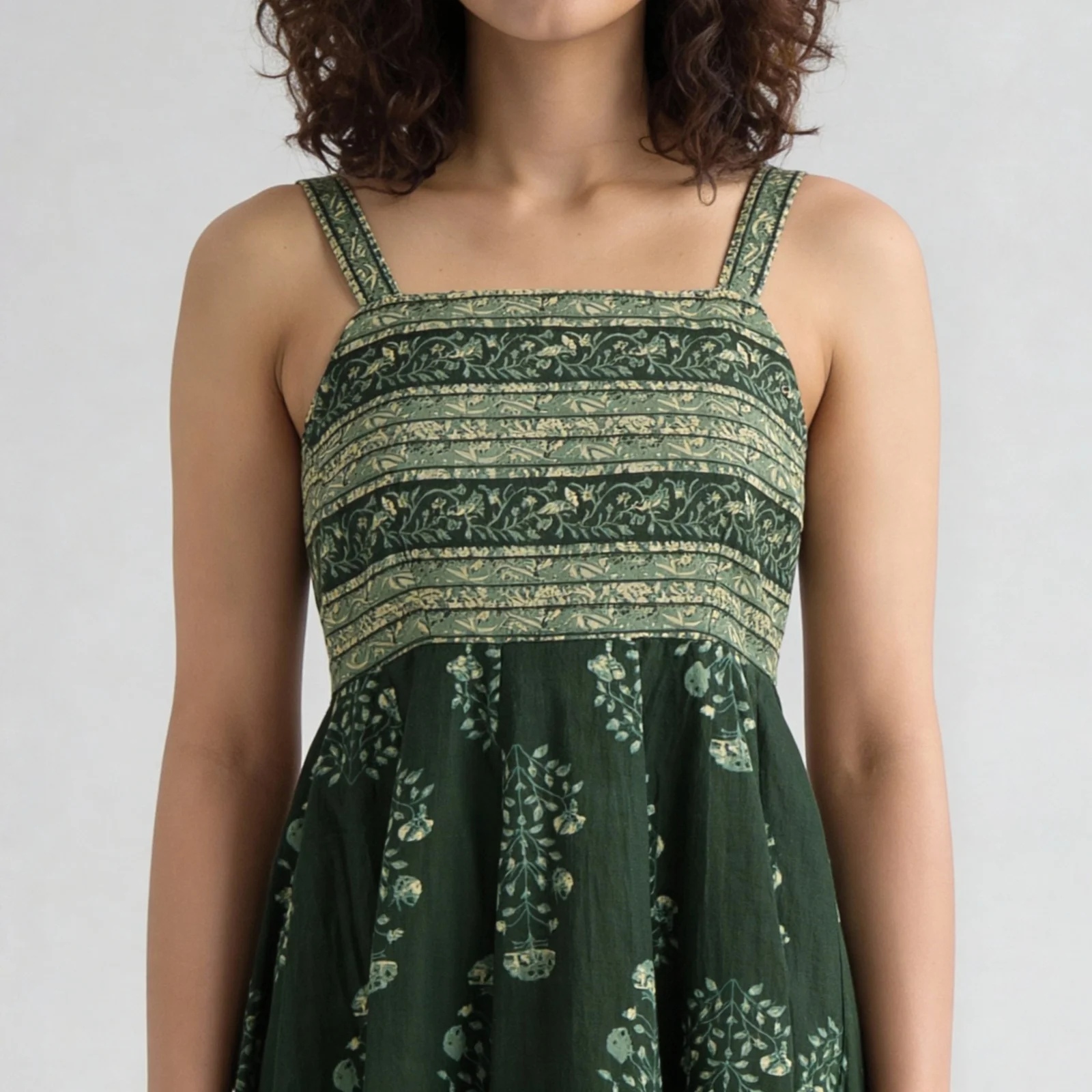 Printed Strappy Tiered Dress - Image 4