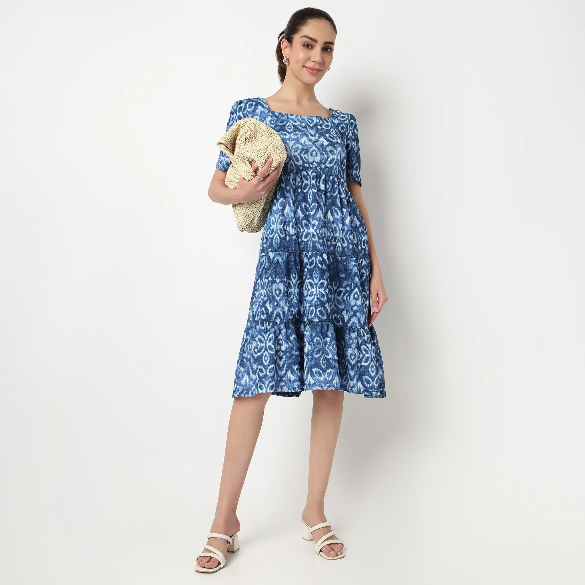 Printed Tiered Dress