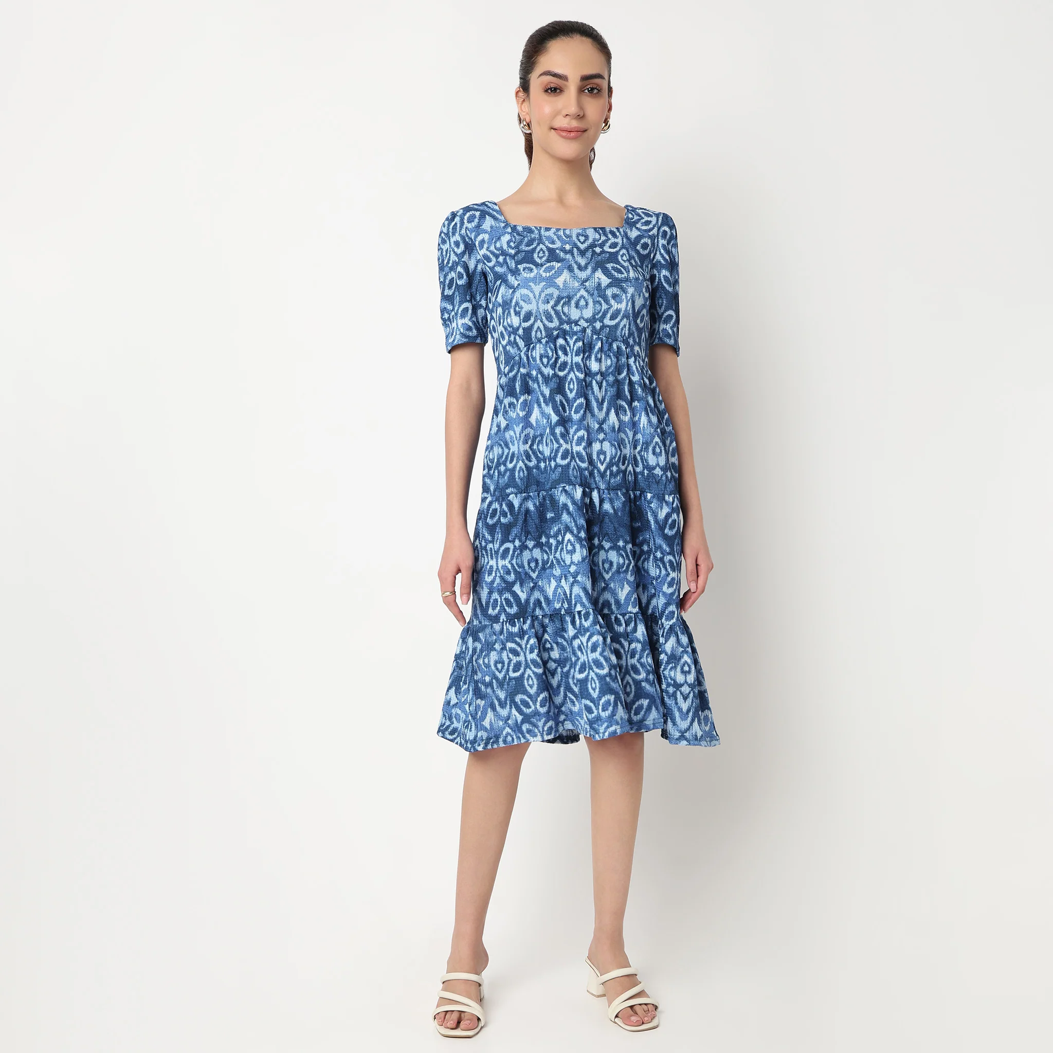 Printed Tiered Dress - Image 2