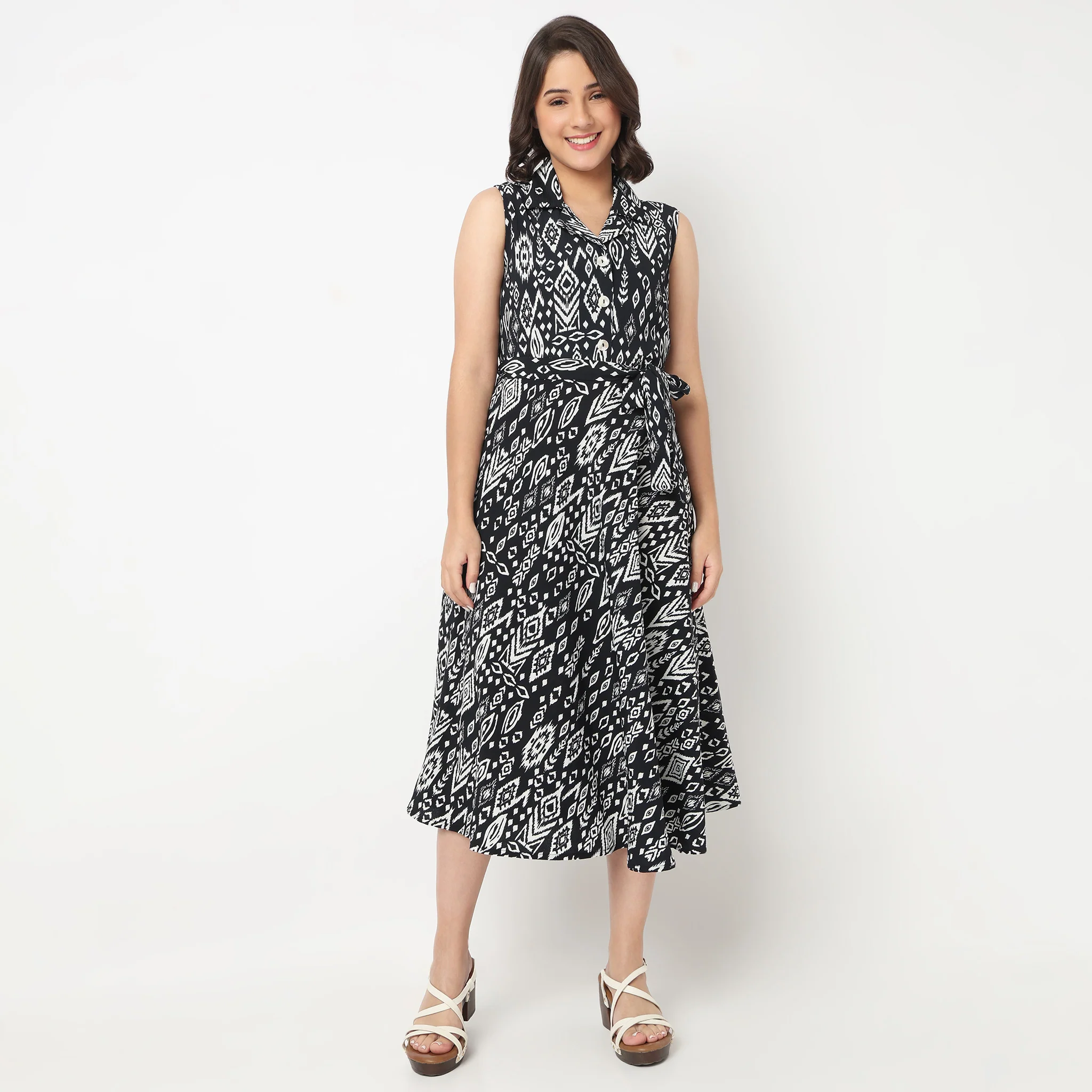 Printed Tiered Dress - Image 2