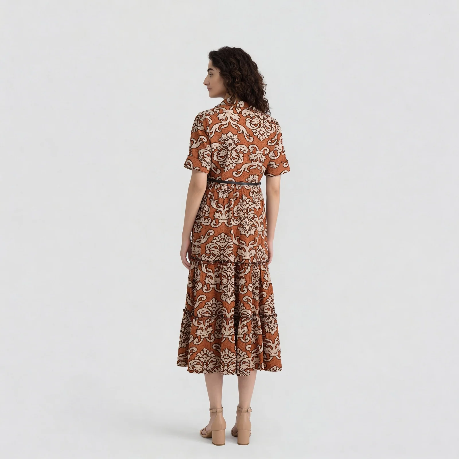 Printed Tiered Dress - Image 8