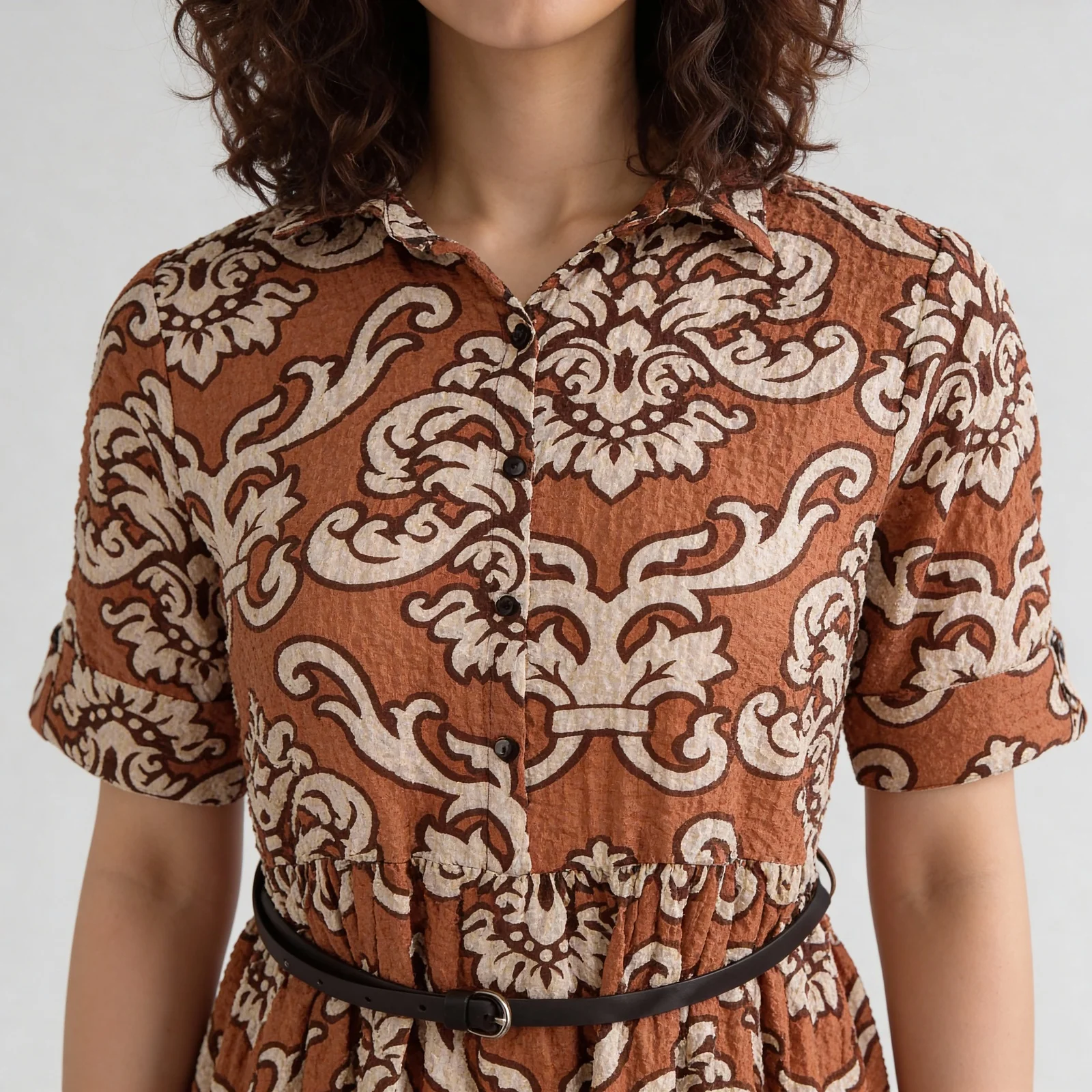 Printed Tiered Dress - Image 9