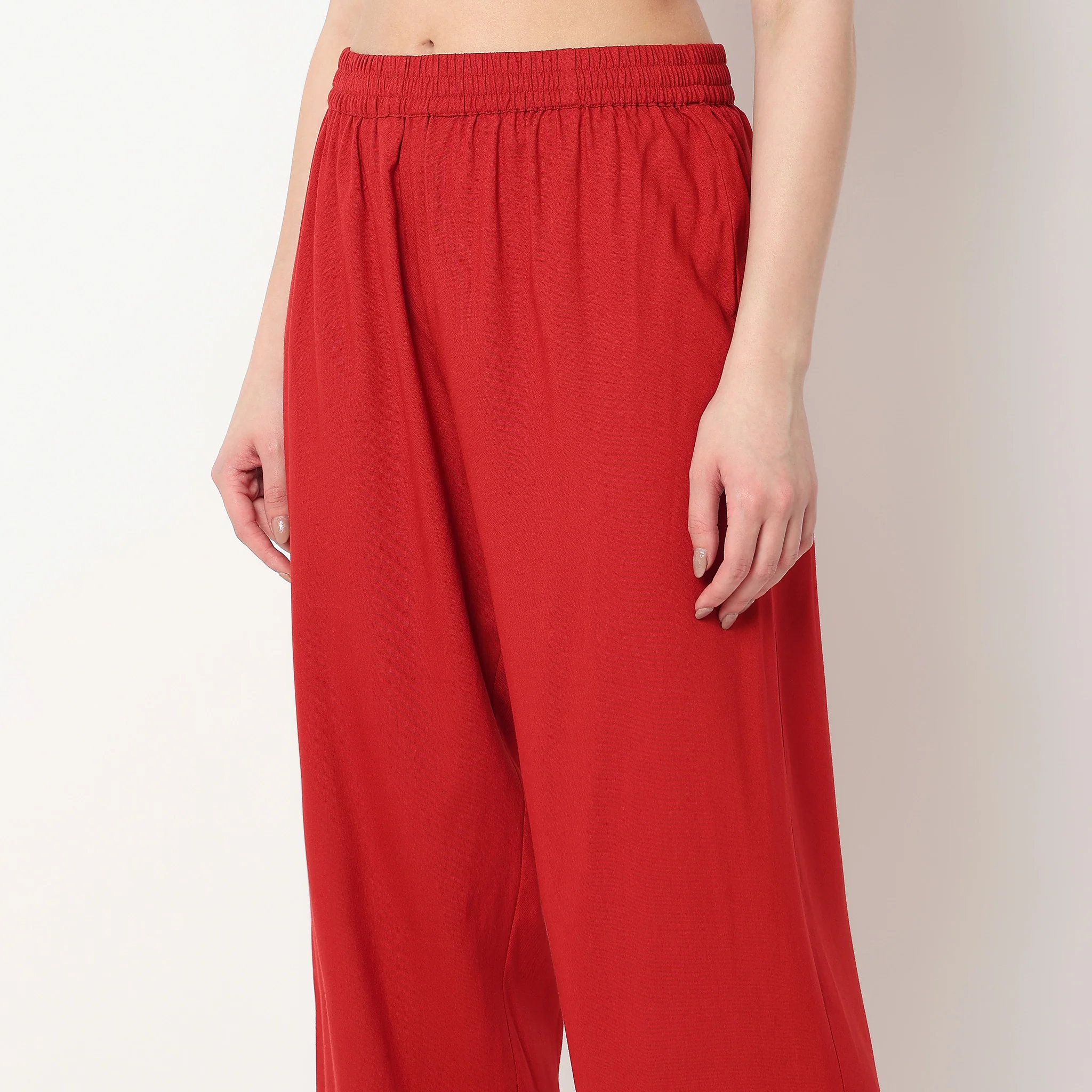 Printed V-Neck Straight Kurta with Pant Set - Image 7