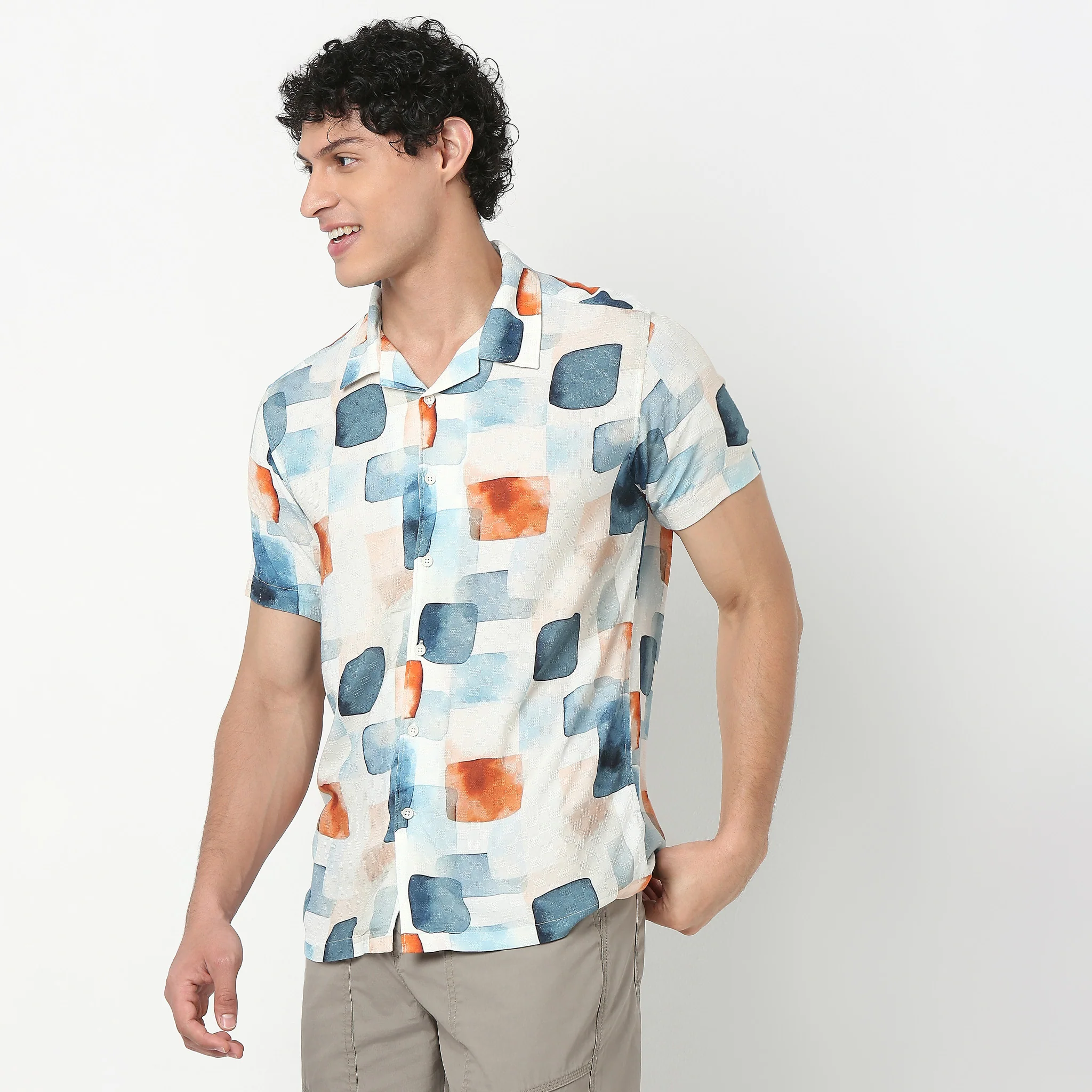 Printed Viscose Cuban Shirt - Image 5