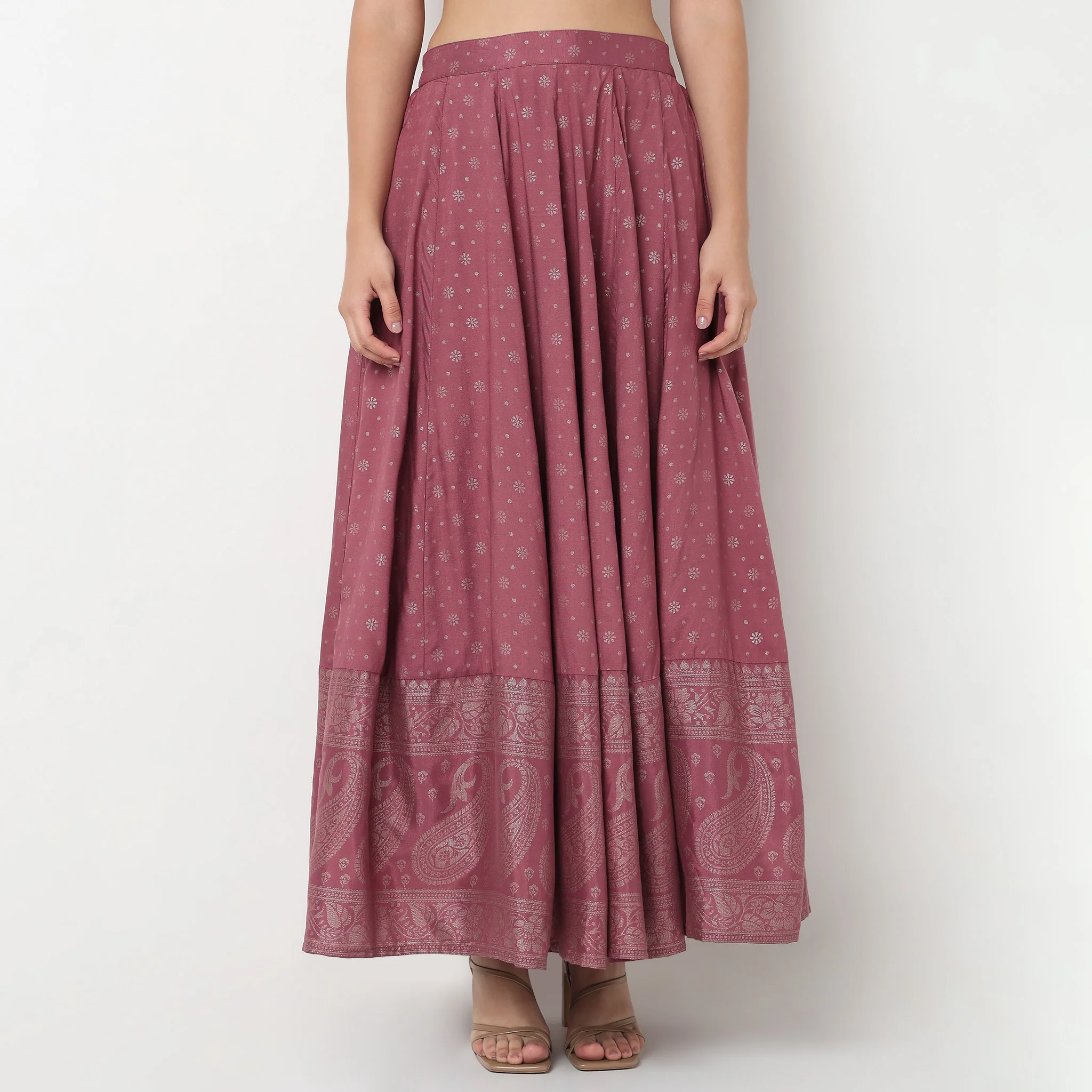 Printed Flared Skirt - Image 5
