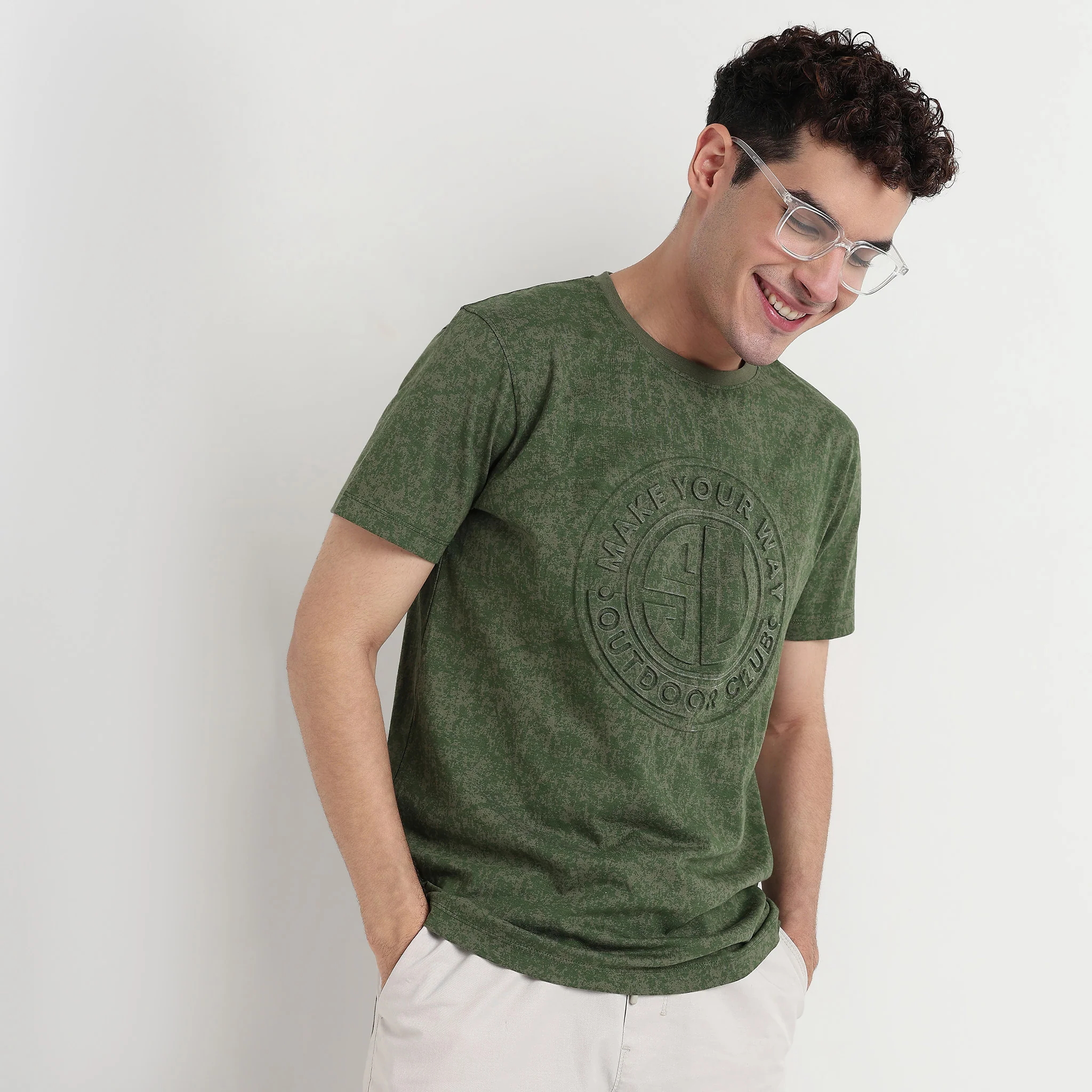 Printed Cotton Ranger Crew Tee