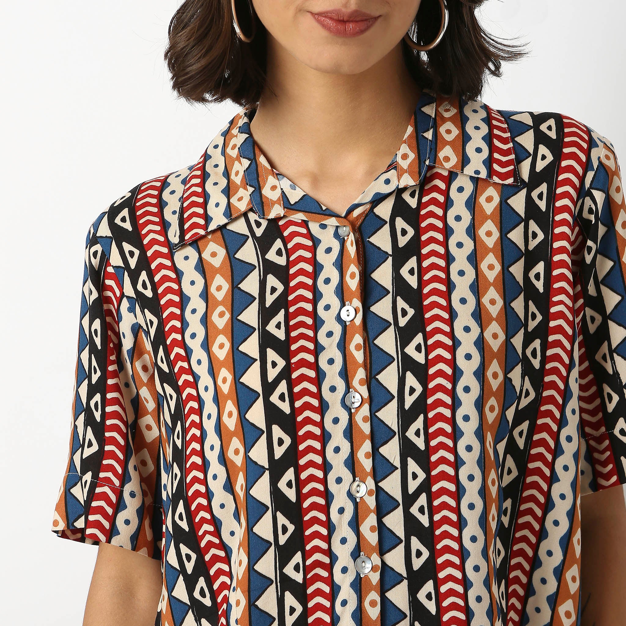Printed Crop Shirt - Image 4