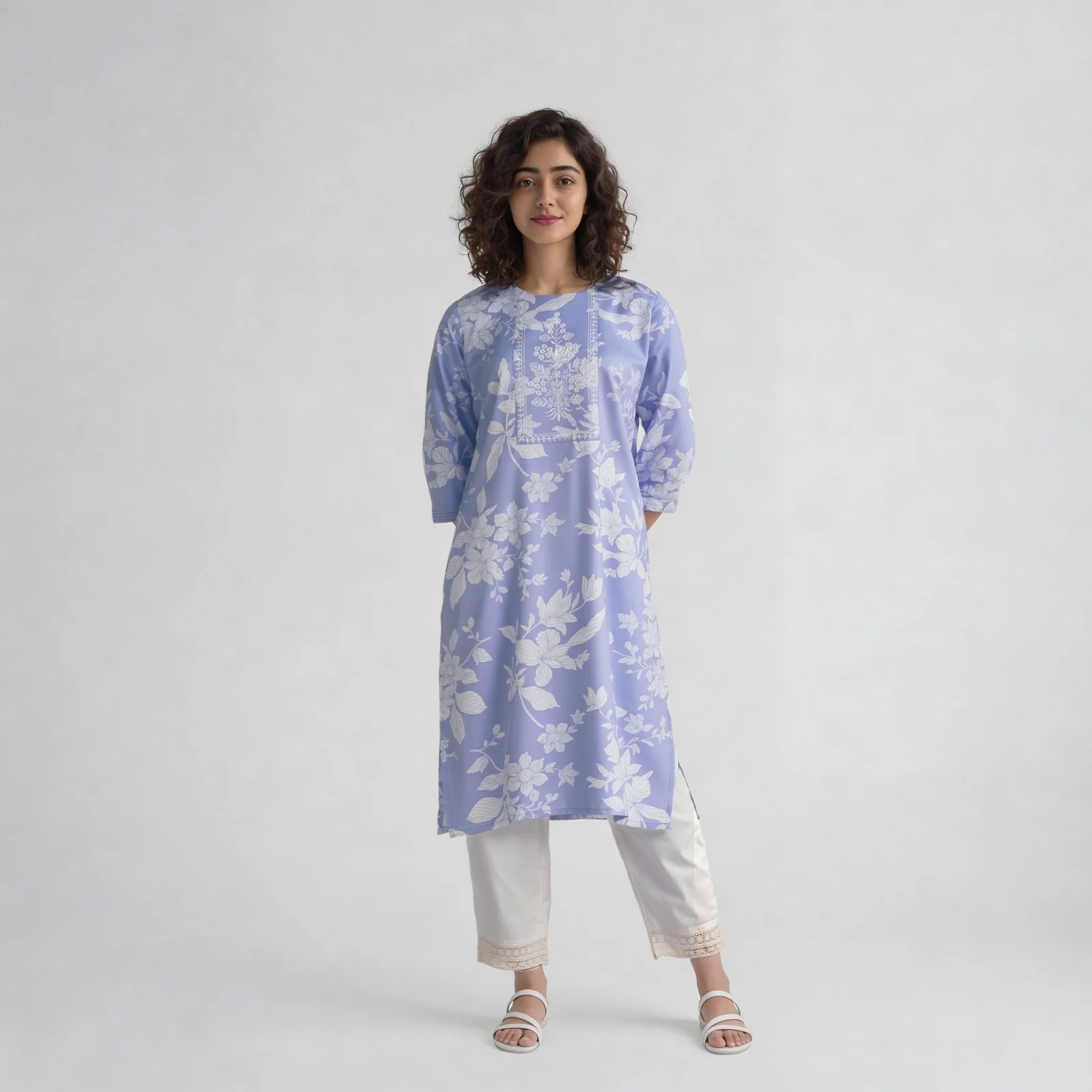 Floral Straight Kurta - Image 2