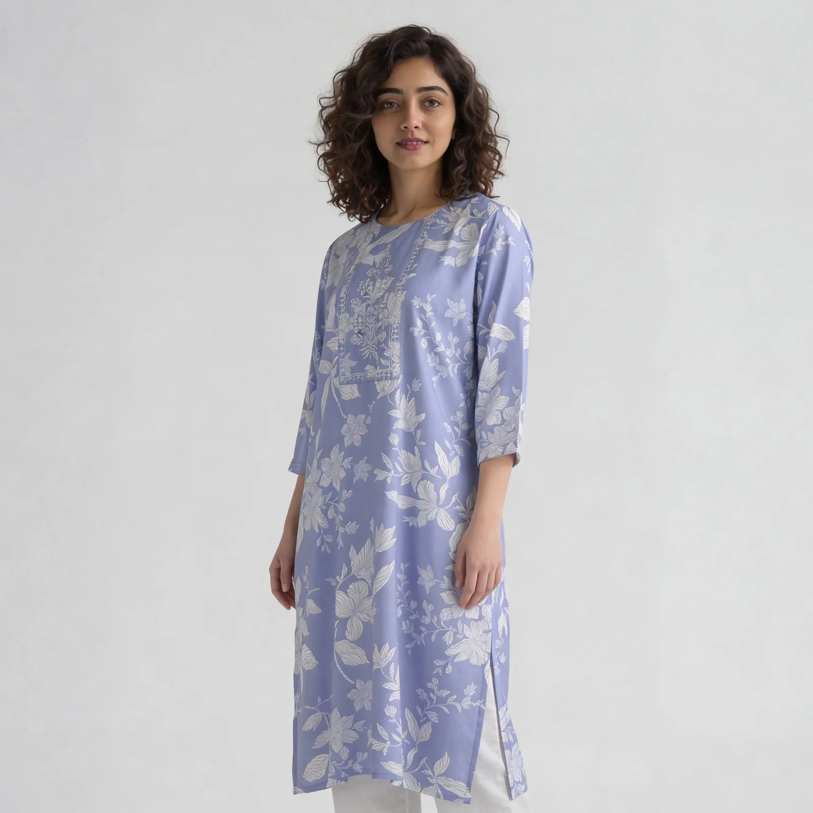 Floral Straight Kurta - Image 5