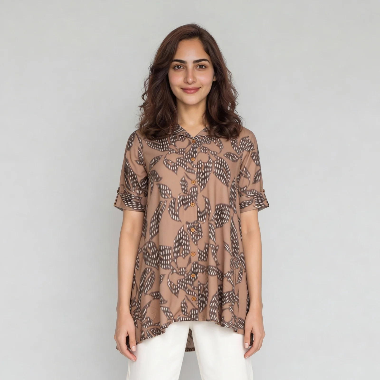 A-Line Printed Flared Kurta - Image 2