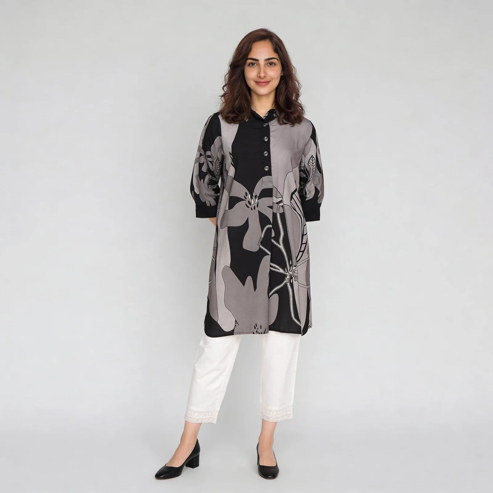 A-Line Printed Straight Kurta - Image 2