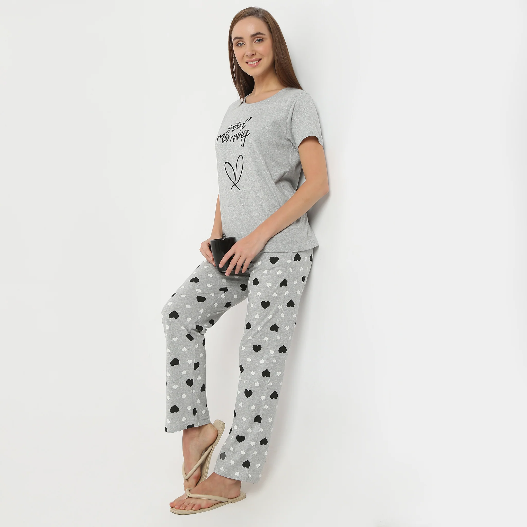 All Over Print Full Length Mid Rise Lounge Pyjamas