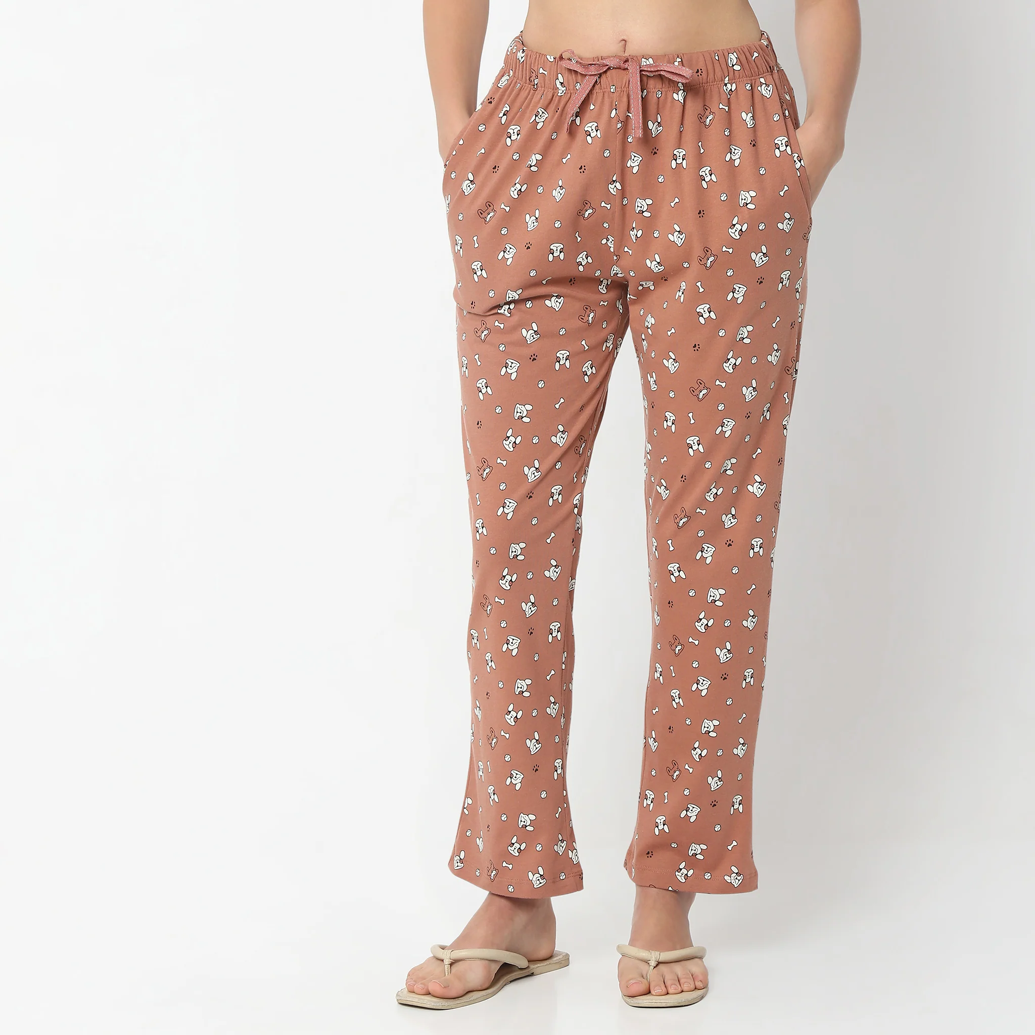 All Over Print Full Length Mid Rise Lounge Pyjamas - Image 2