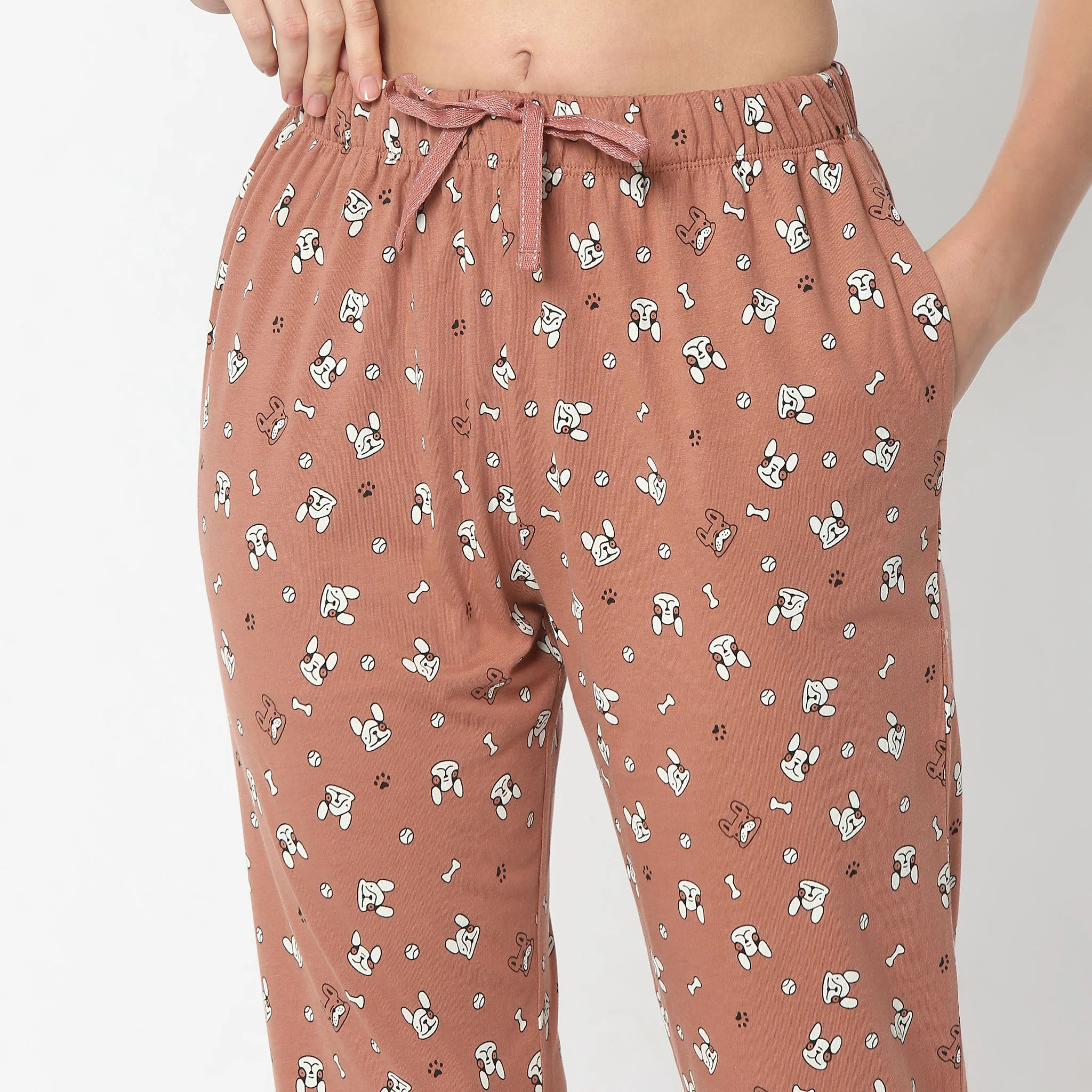 All Over Print Full Length Mid Rise Lounge Pyjamas - Image 4