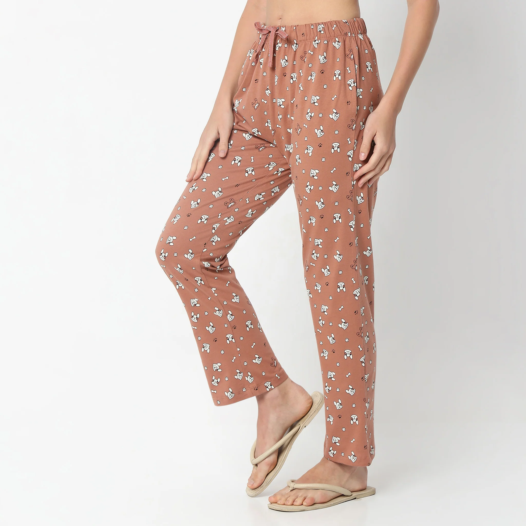 All Over Print Full Length Mid Rise Lounge Pyjamas - Image 5