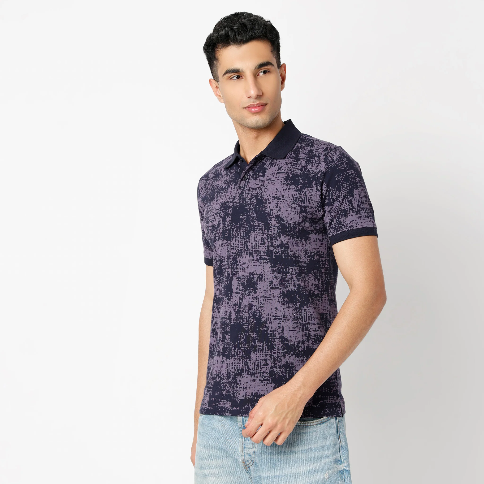 All Over Print Half Sleeve Impressions Polo T-Shirt - Image 4