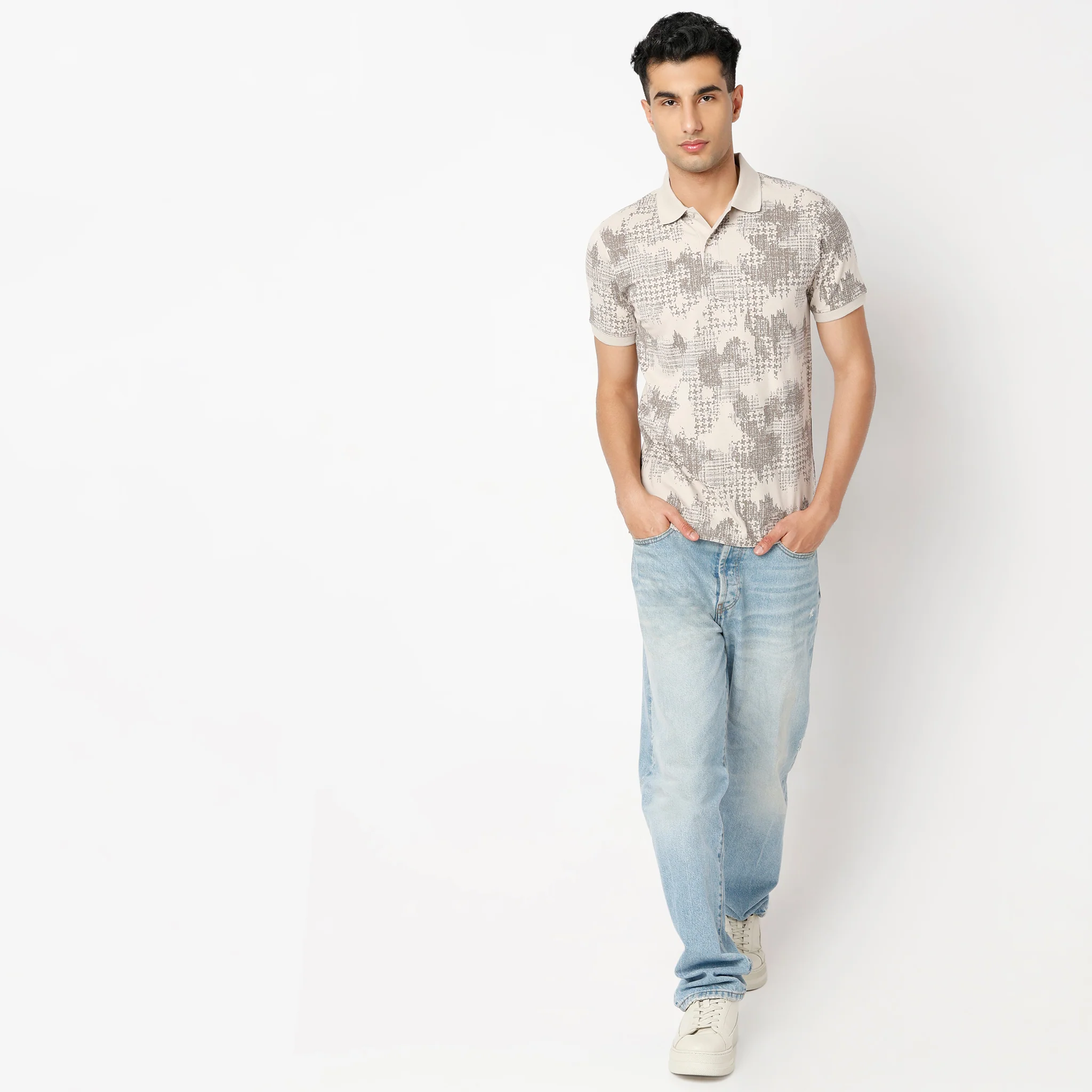 All Over Print Half Sleeve Impressions Polo T-Shirt