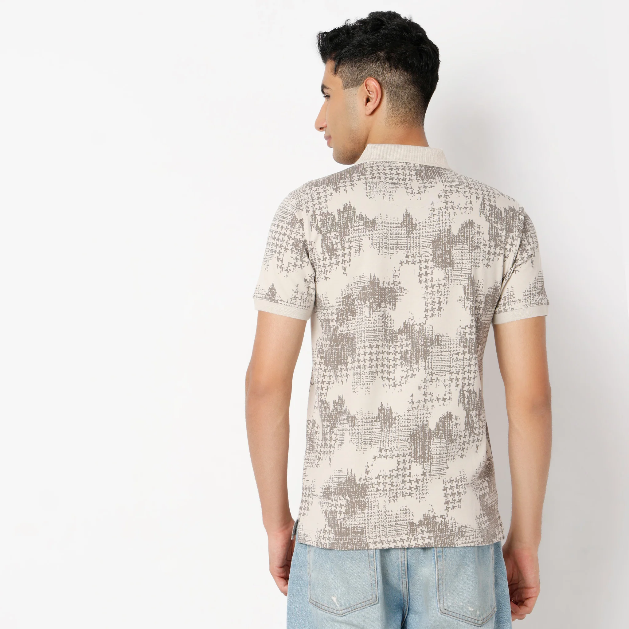 All Over Print Half Sleeve Impressions Polo T-Shirt - Image 3