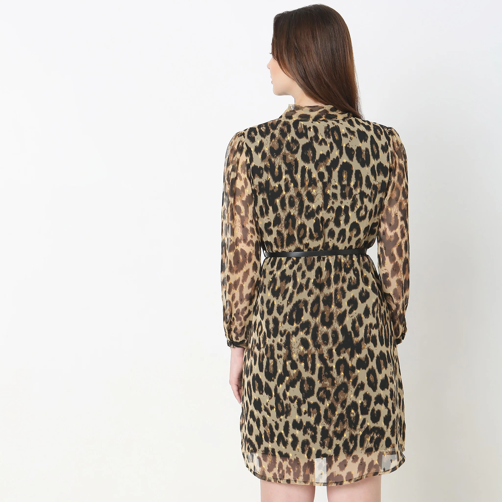 Regular Fit Animal Print Dress - Image 3