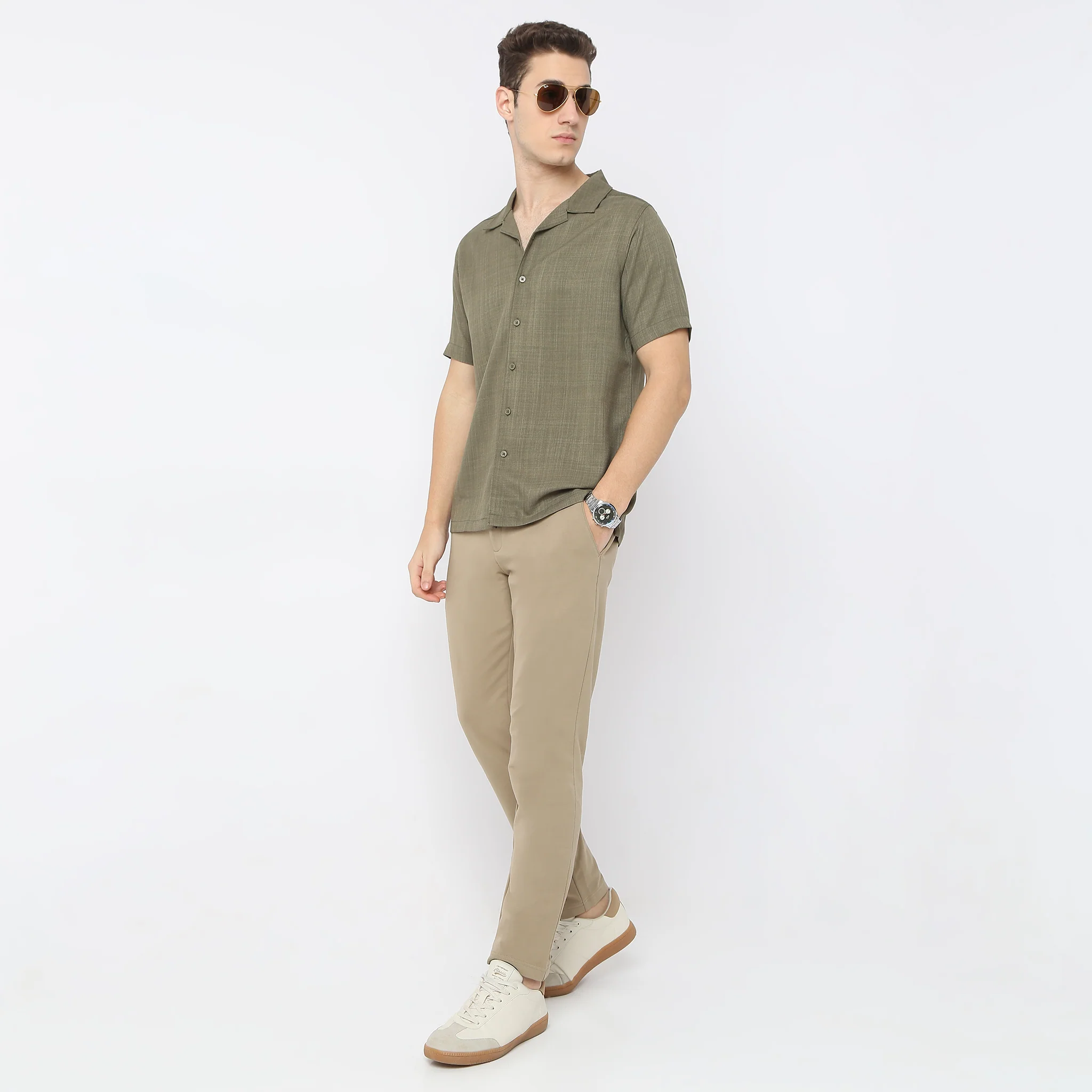 Retreat™ Shirts - Printed Structured Pattern Rich Fabric - Trendy Cuban Collar - Regular Fit Shirt - Image 6