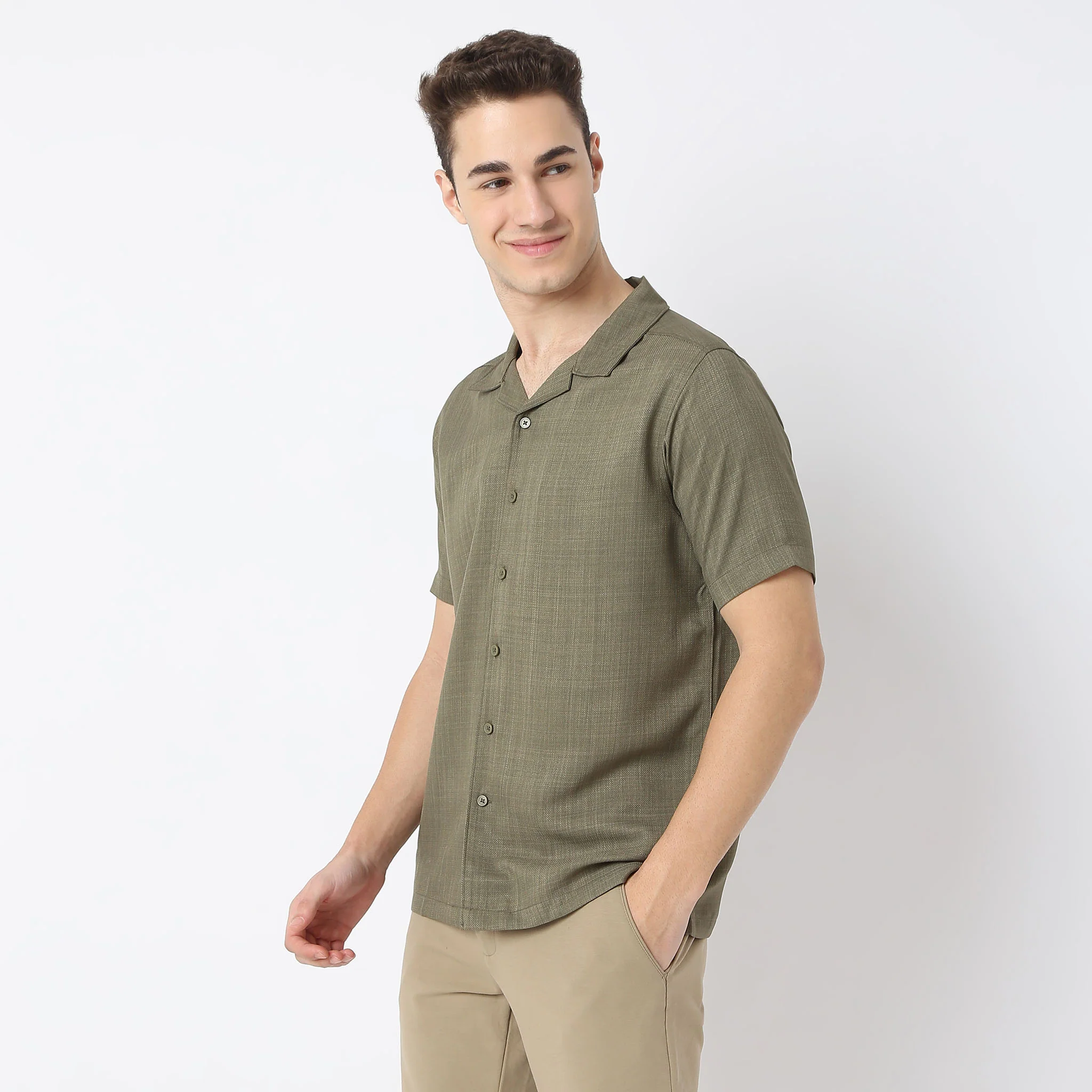 Retreat™ Shirts - Printed Structured Pattern Rich Fabric - Trendy Cuban Collar - Regular Fit Shirt - Image 9