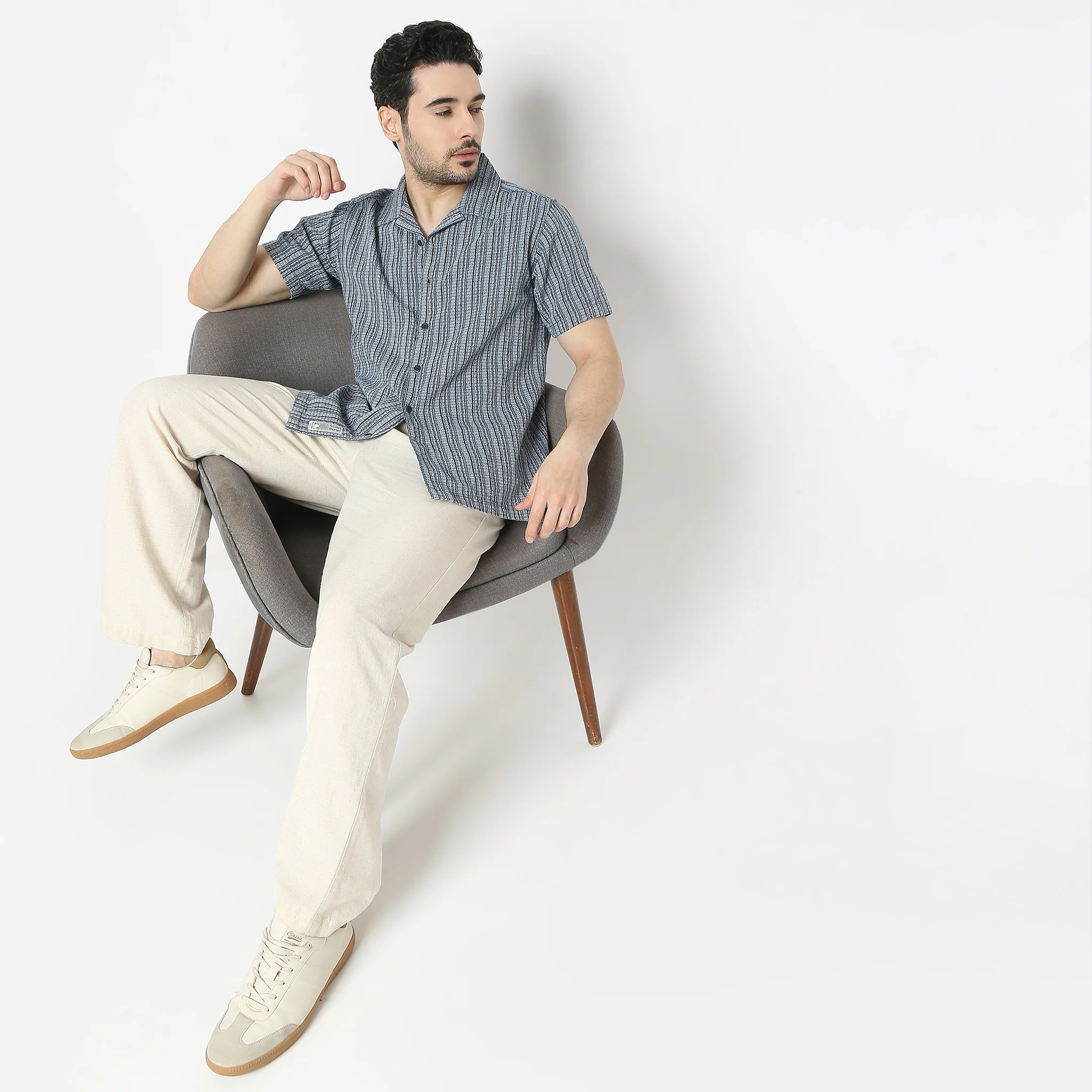 Checkered Camp Collar Cruiser Half Sleeve Shirt