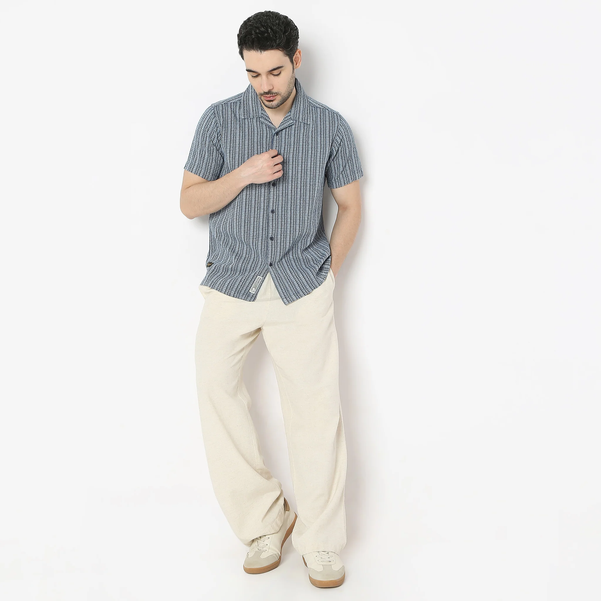 Checkered Camp Collar Cruiser Half Sleeve Shirt - Image 2