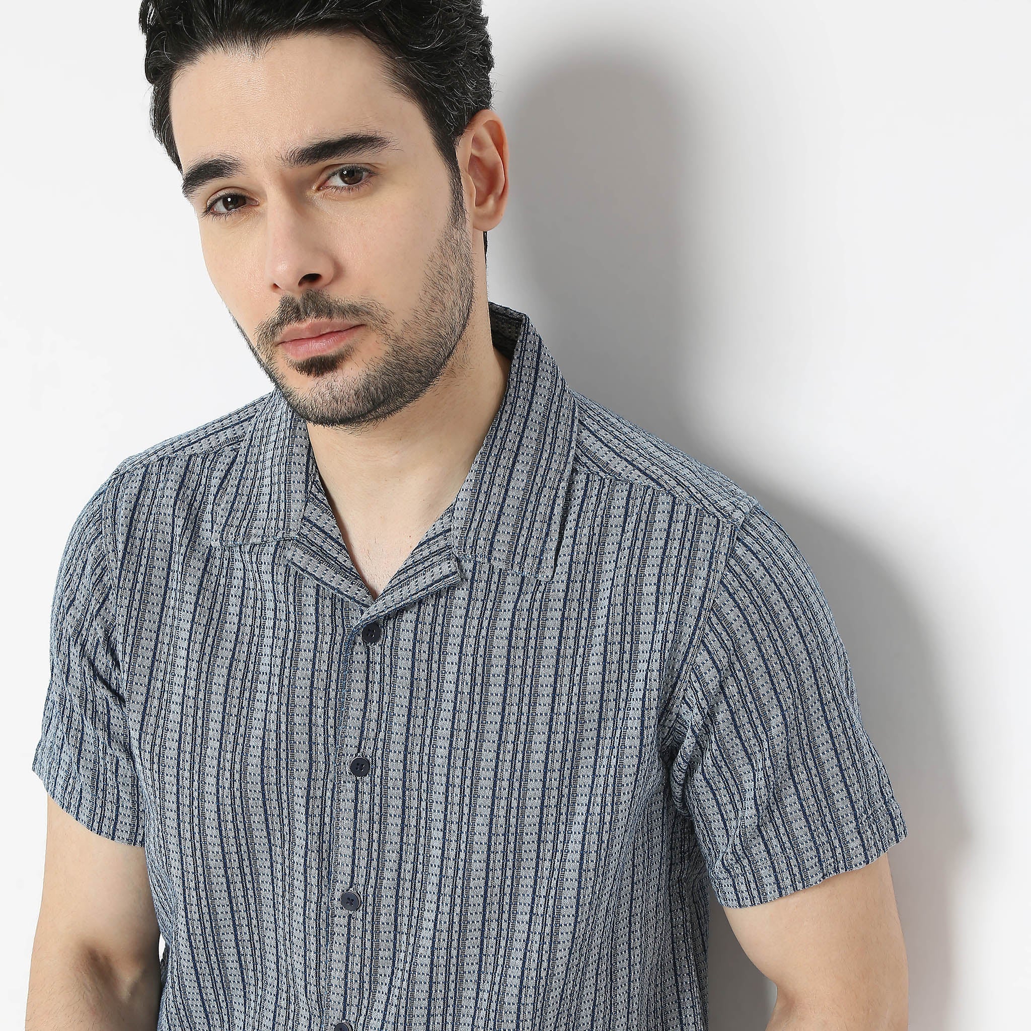 Checkered Camp Collar Cruiser Half Sleeve Shirt - Image 4