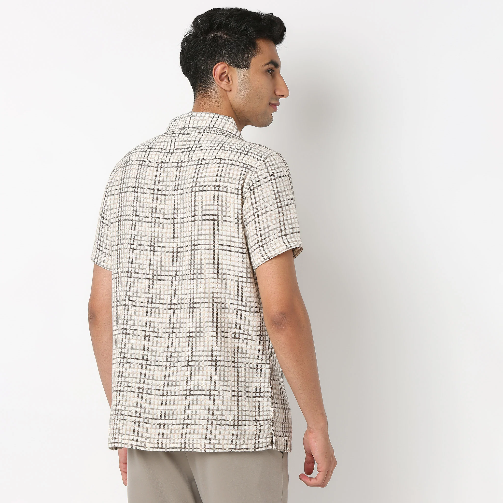 Moodᵉˣ Shirt - Camp Collar Textured Checks - Image 3
