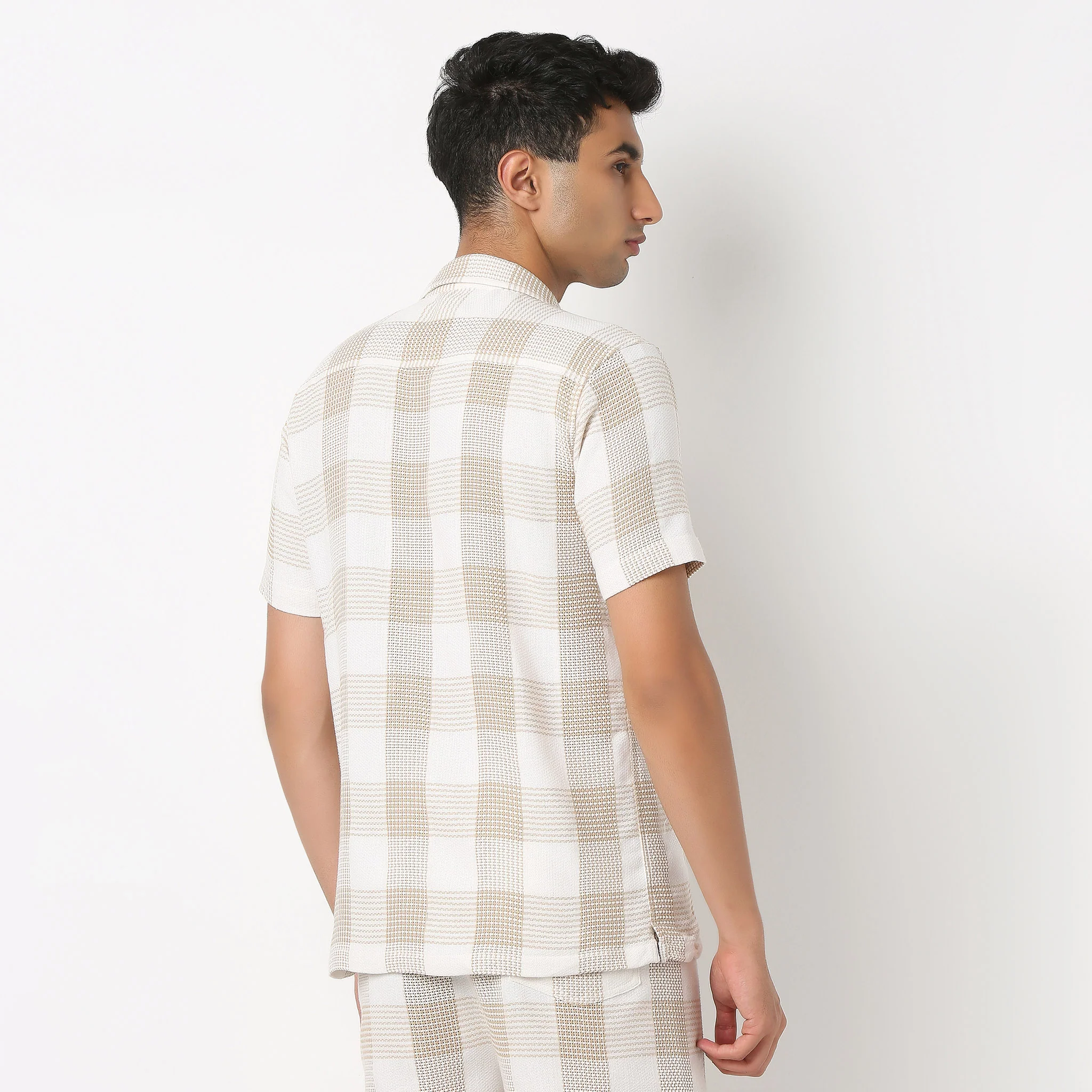 Moodᵉˣ Shirt - Camp Collar Textured Checks - Image 3
