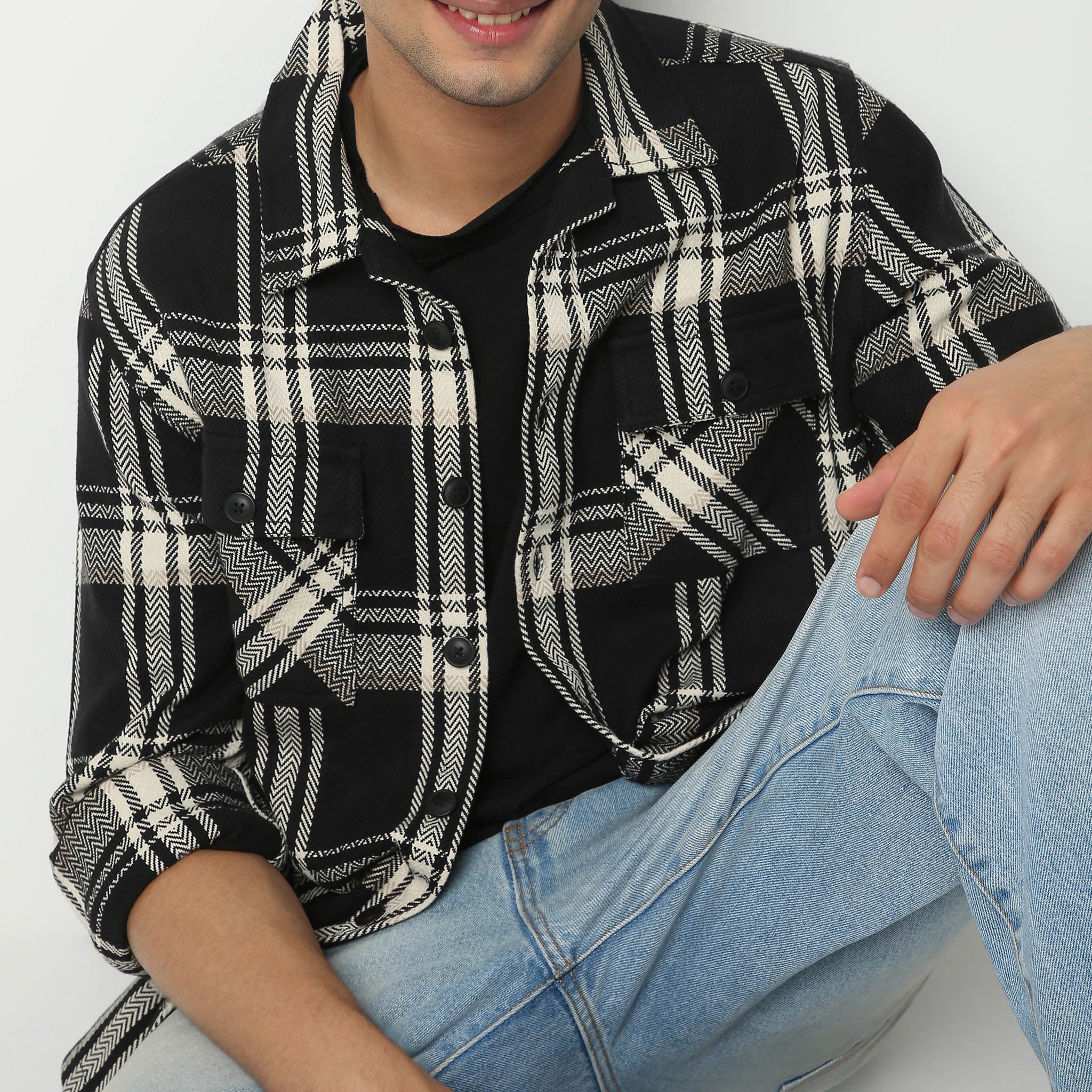 Full Sleeve Explorer Shacket Checkered Shirt - Image 4
