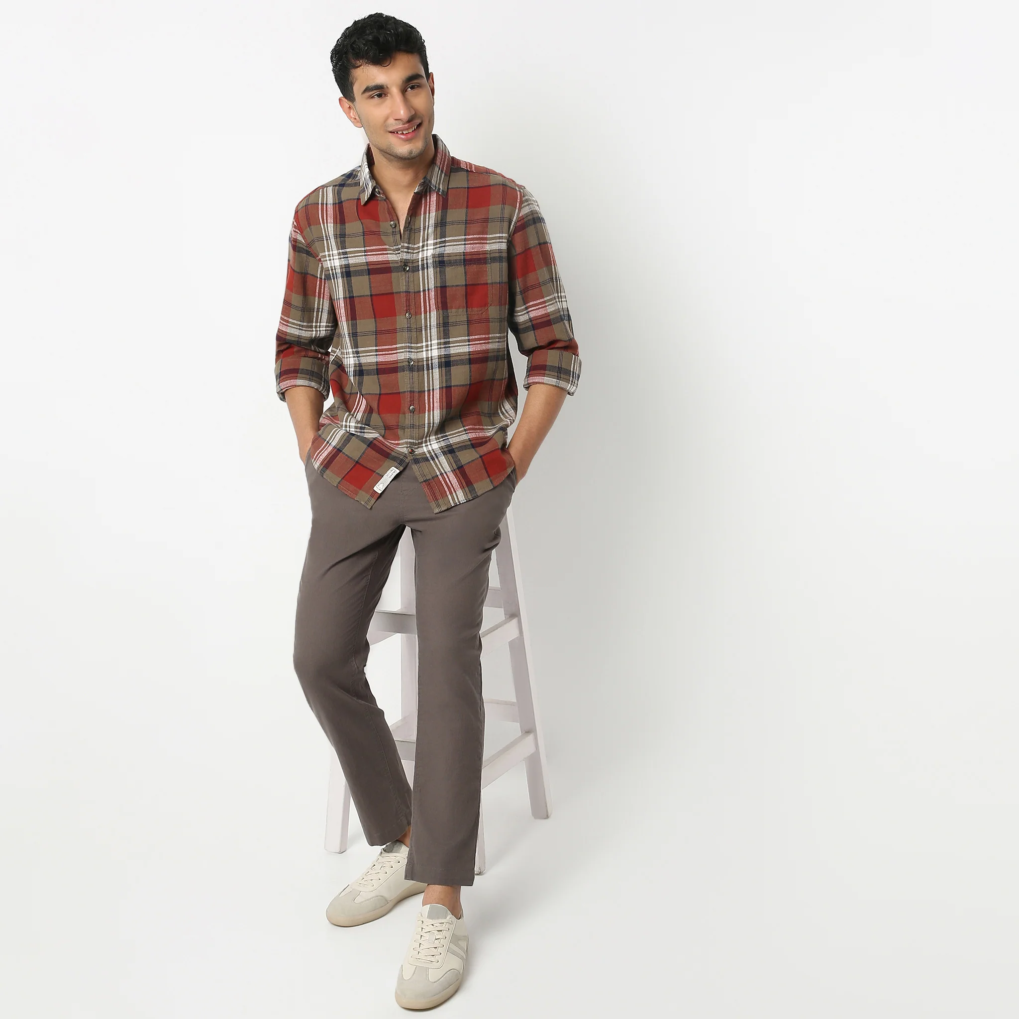 Full Sleeve Shirt Collar Checkered Ranger Shirt