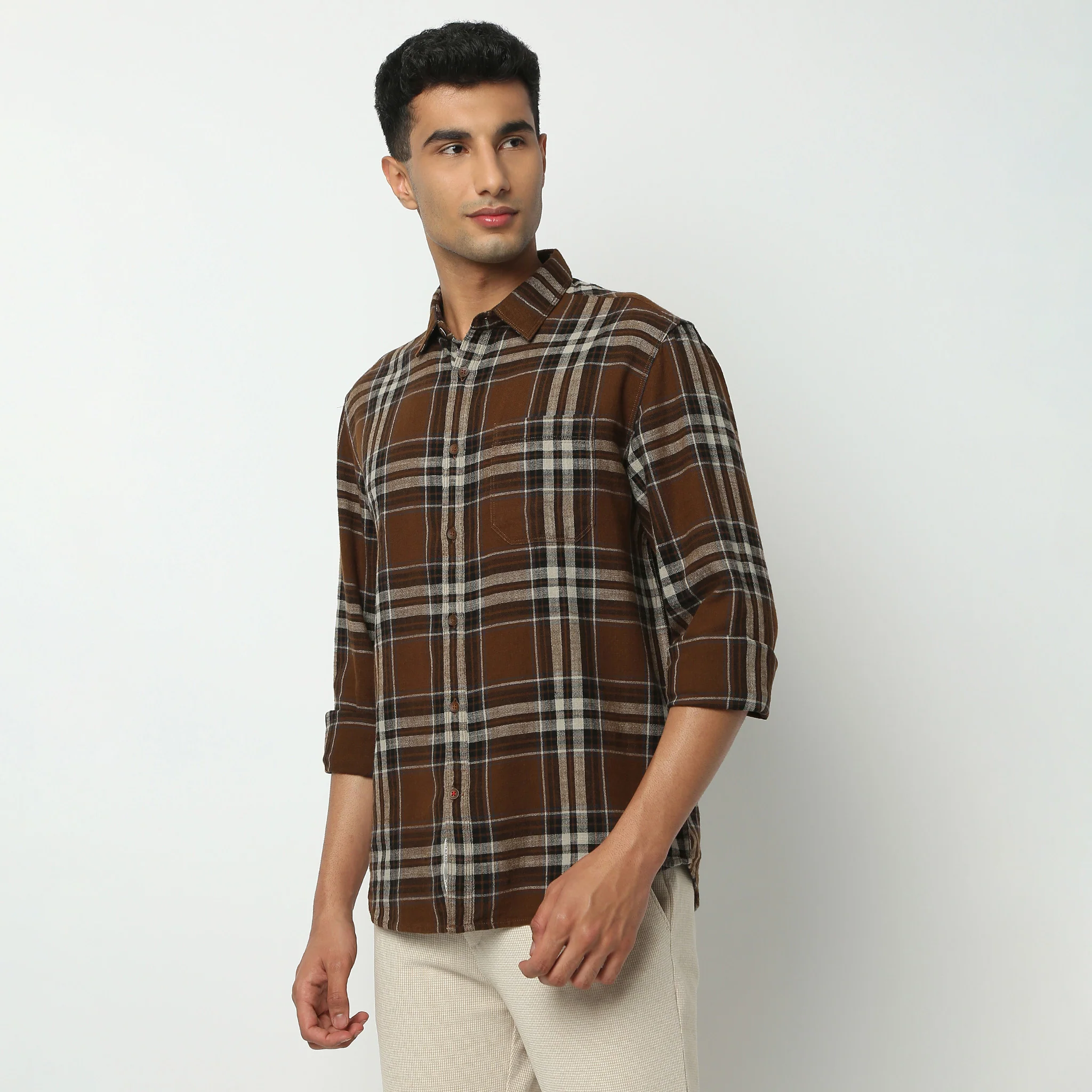 Full Sleeve Shirt Collar Checkered Ranger Shirt - Image 10