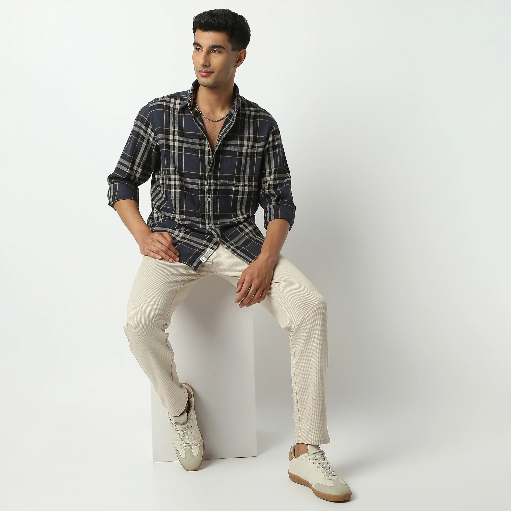 Full Sleeve Shirt Collar Checkered Ranger Shirt - Image 11